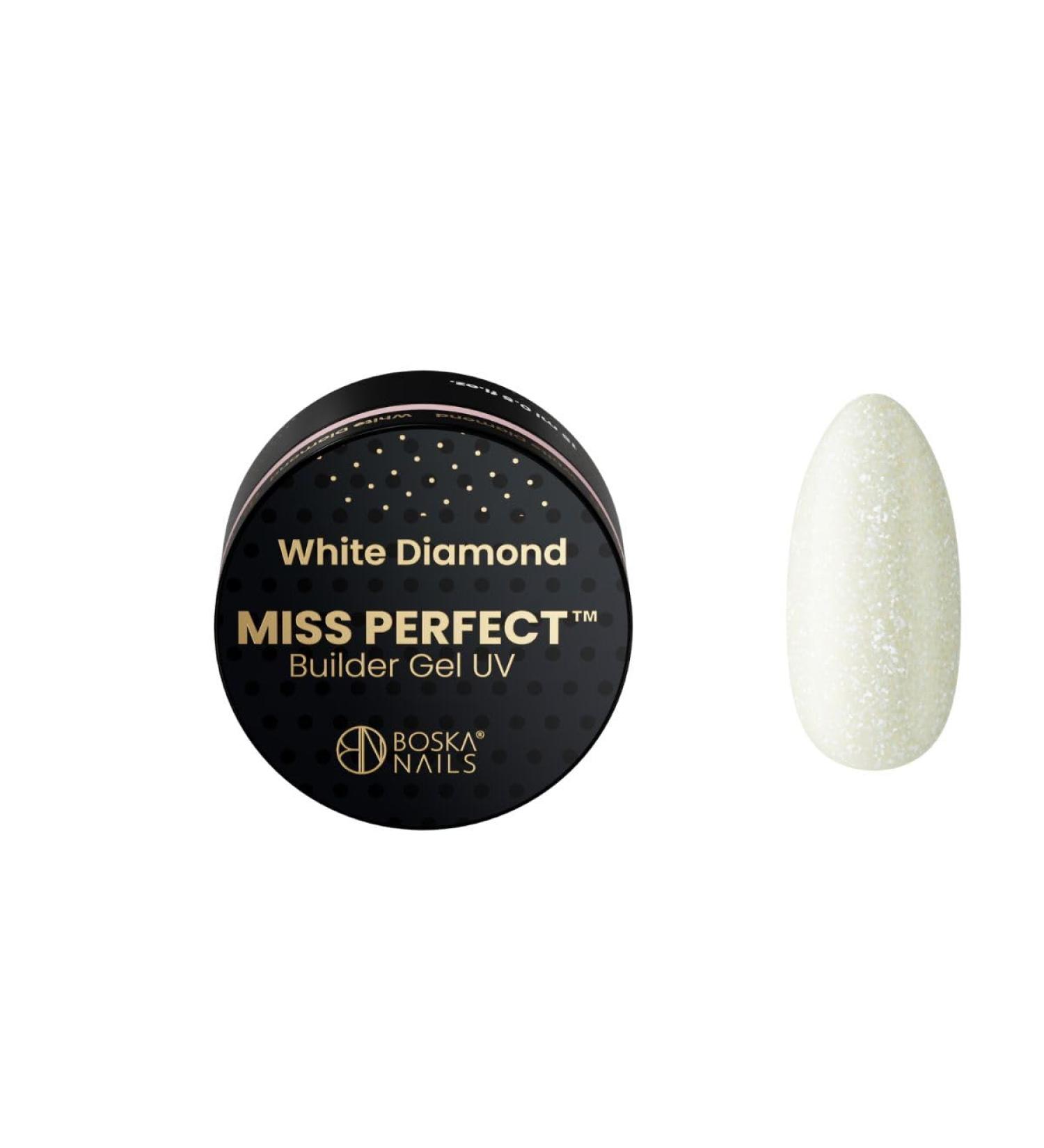 Divine Nails Miss Perfect White Diamond builder gel 15 ml - Buy Online on GoSupps.com
