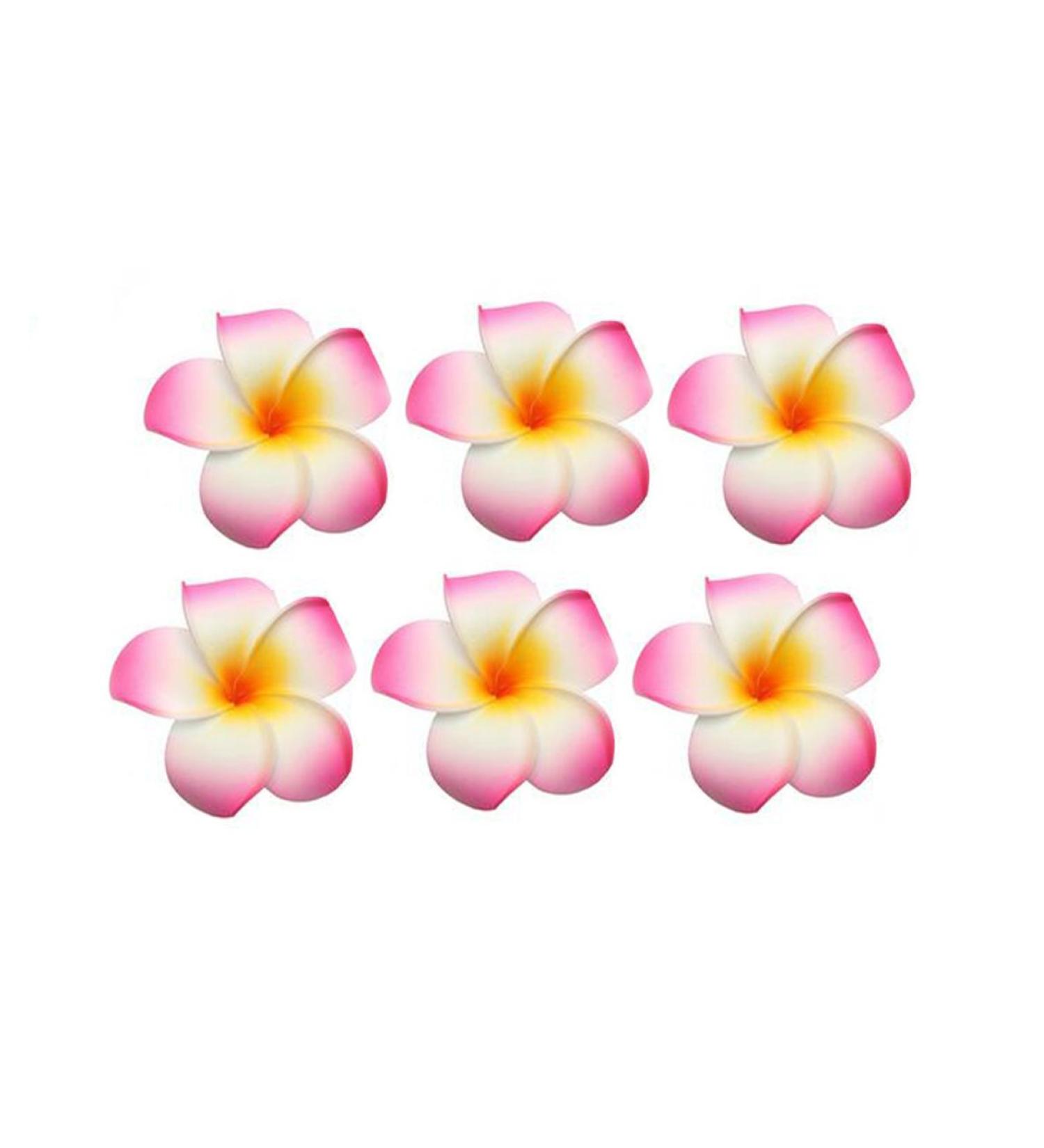 12pcs Frangipani Flower Hair Clips - Foam Hair Accessories for Weddings & Beach Parties - Perfect for Women & Girls - Buy Online on GoSupps.com