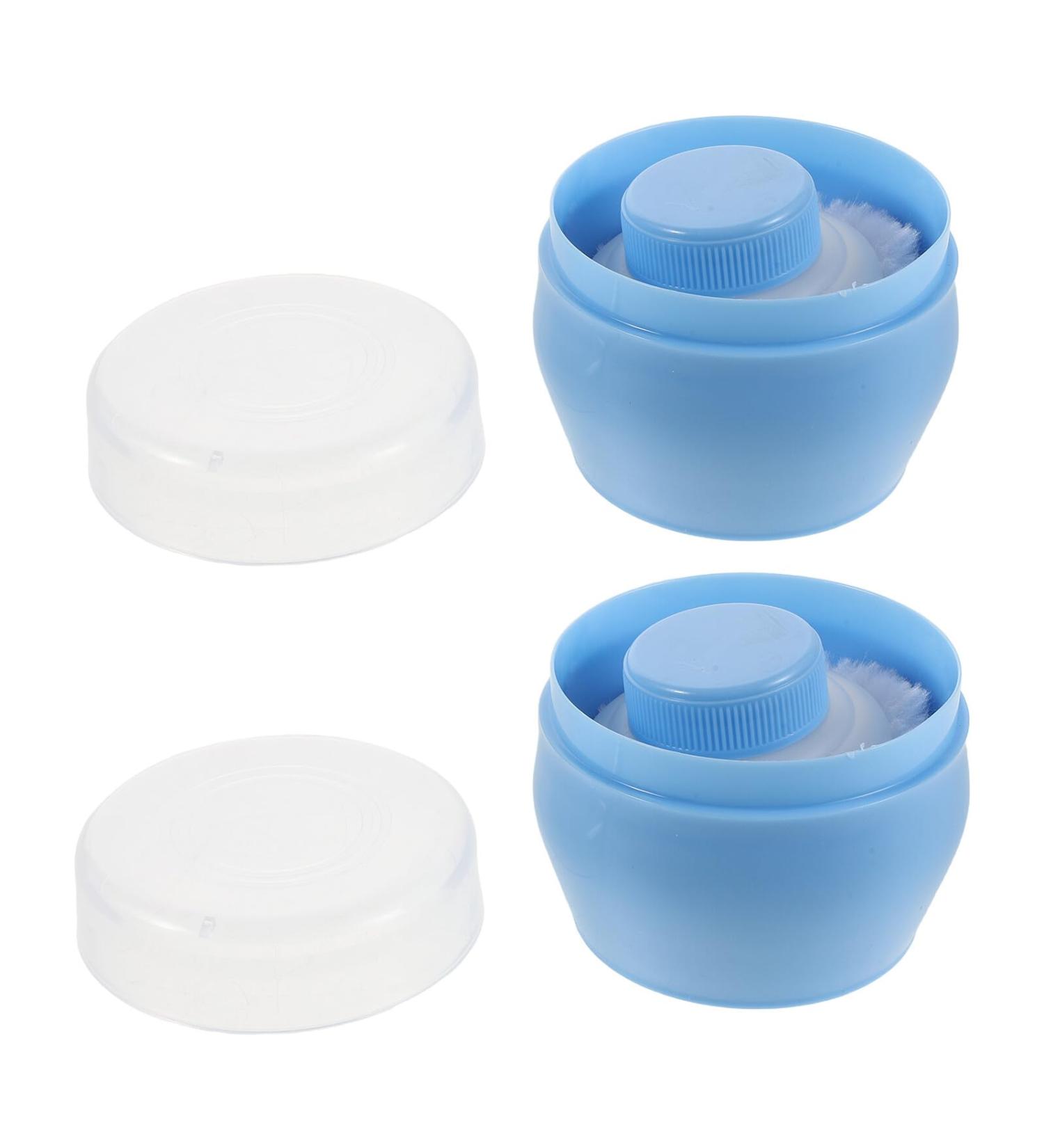 Lot de 2 Bo tes Poudre Portables avec Houppettes Douces Bleu Ciel Conteneurs Rechargeables pour B b Applicateurs Compacts pour Soin Peau pour Voyages et Usage - Buy Online on GoSupps.com