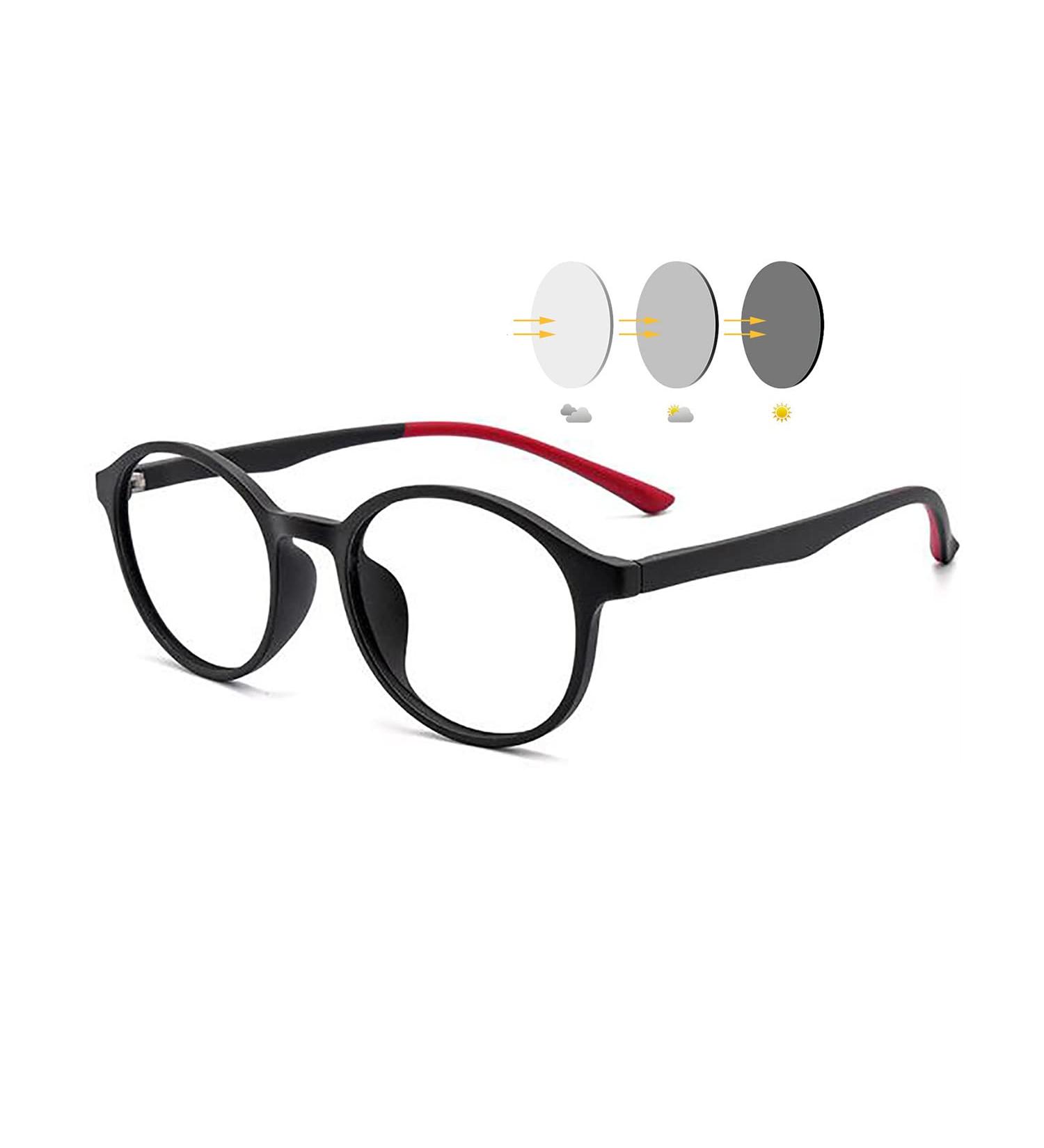 Buy GMRVOA HD Progressive Multifocal Reading Glasses for Men - Photochromic Resin Lenses Black Frame & Red Legs (+2.0 Size) - International Shipping Available - Buy Online on GoSupps.com