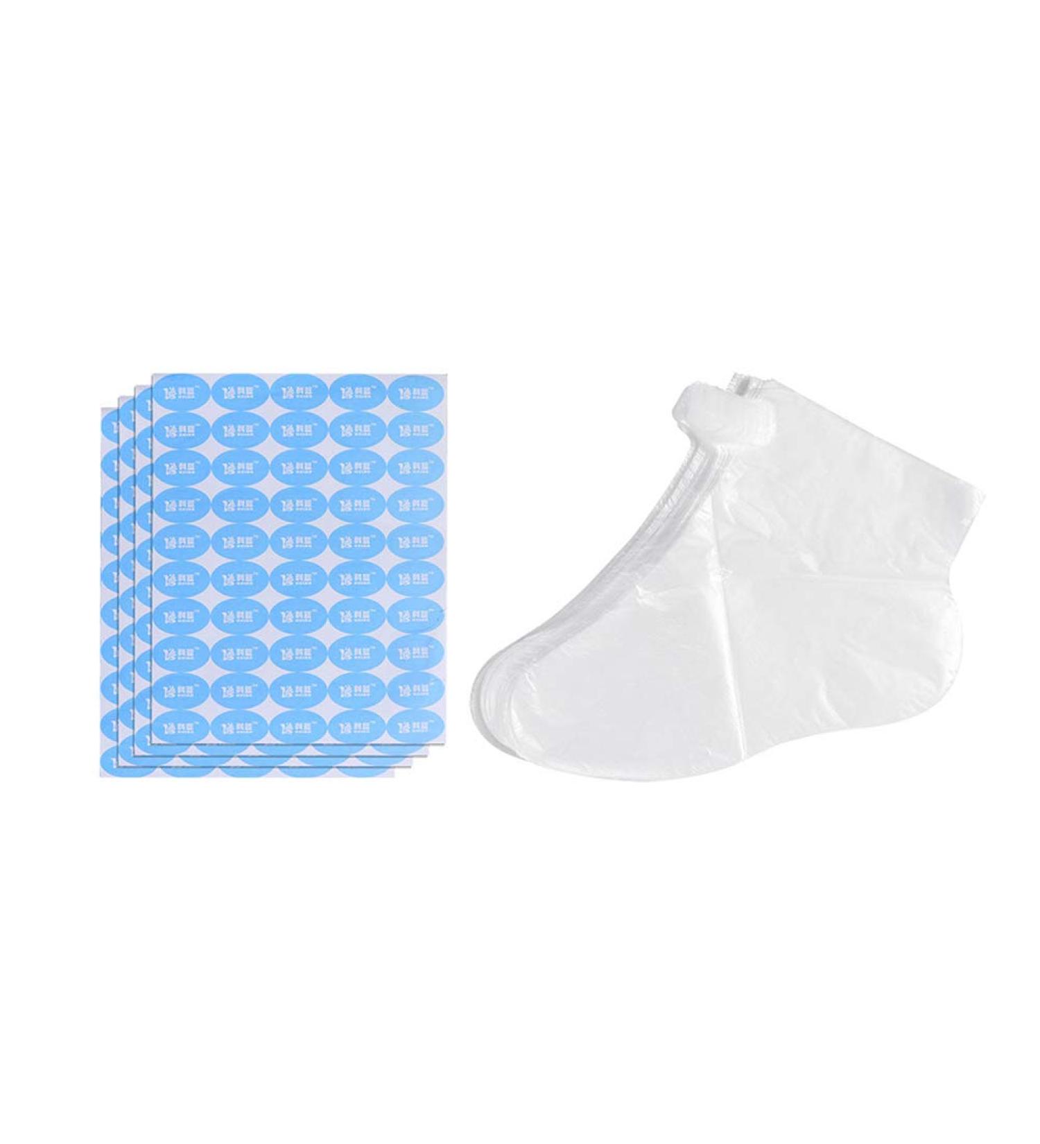 200 Disposable Foot Covers - Plastic Paraffin Booties for Pedicure | International Shipping - Buy Online on GoSupps.com