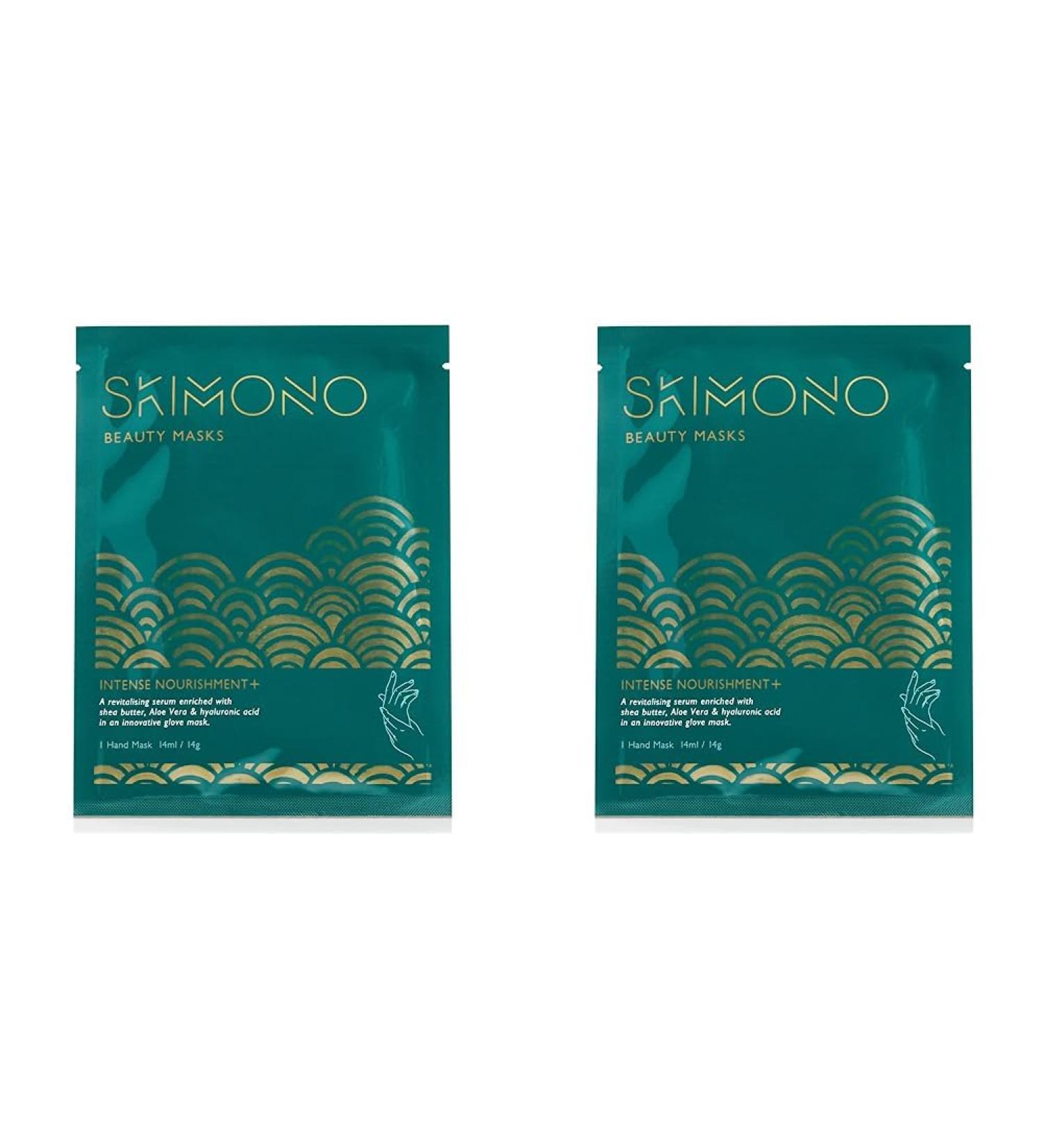 Hand Mask Moisturising Gloves for Dry Hands Pamper Gift Hand Care Sheet Mask with Shea Butter Aloe Vera and Collagen - 30 Minute Beauty Skincare Home Spa by Skimono (1 Pair) (Pack of 2) 14 ml (Pack of 2) - Buy Online on GoSupps.com