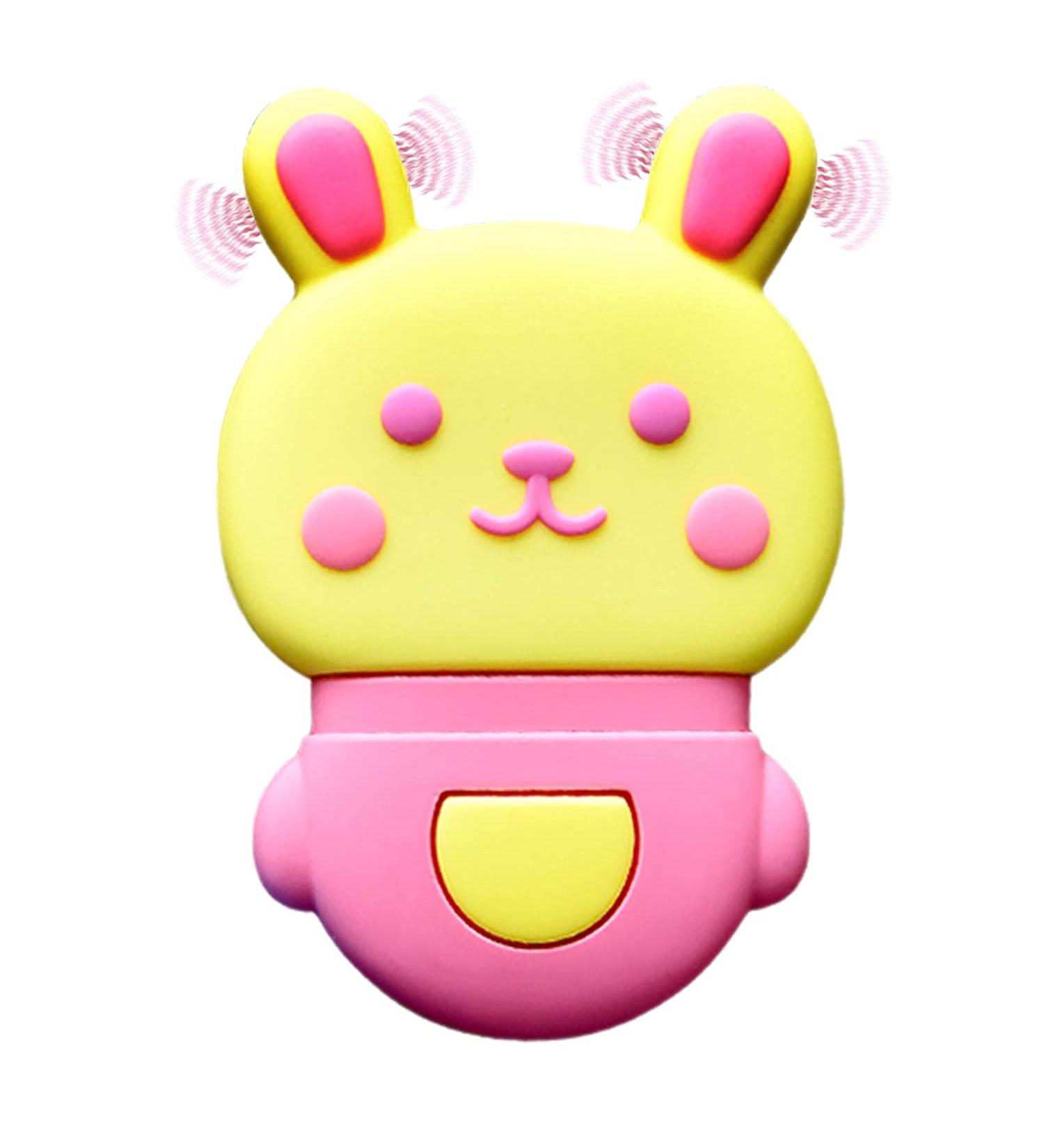 Caromolly Vibrating Teether Toy - Baby Teething Toys for Babies 0-12 Months - BPA-Free Pink Bunny Teether for Sensory Exploration and Teething Relief - Buy Online on GoSupps.com
