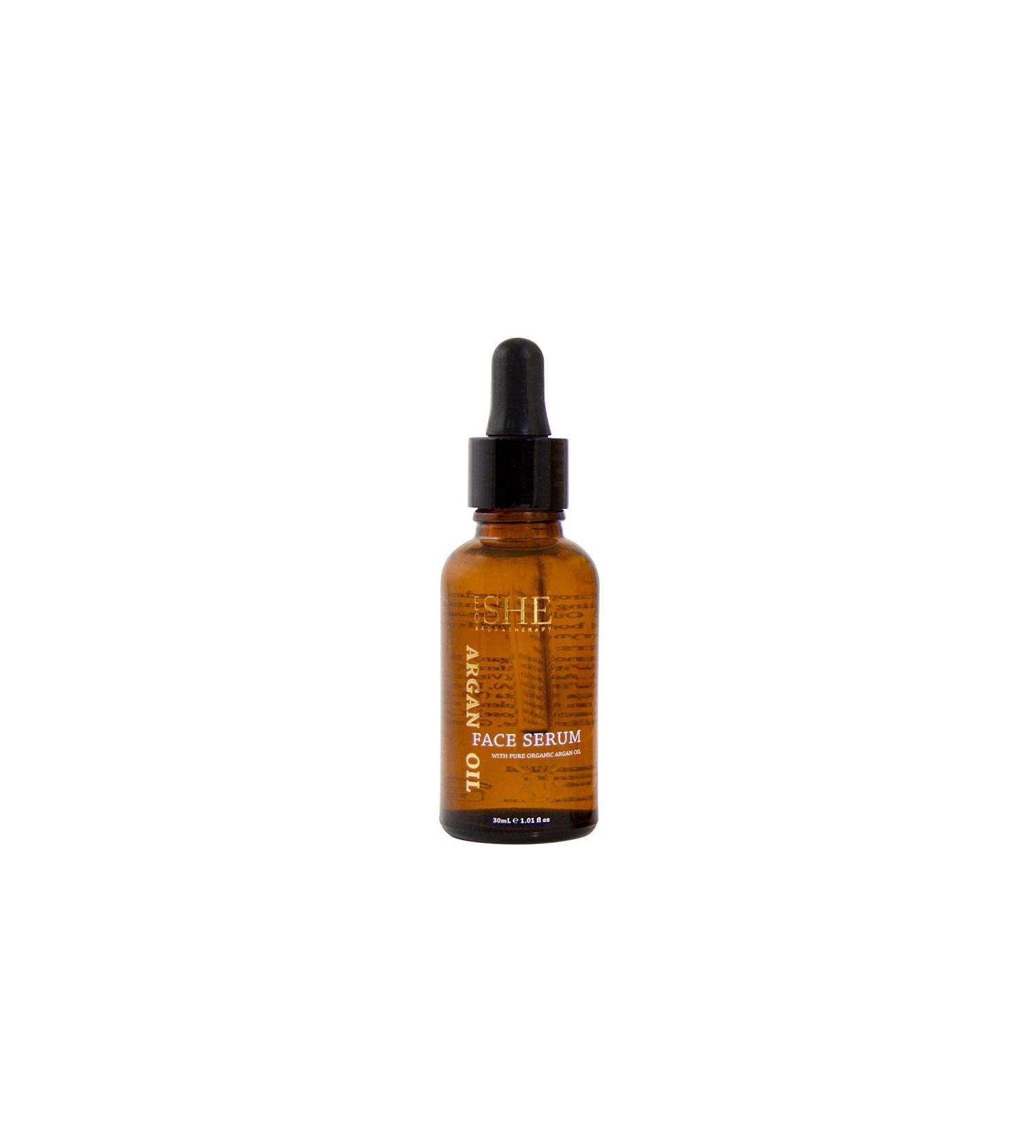 Om SHE Aromatherapy Argan Oil Face Serum - Premium Skincare for Glowing Skin | International Shipping Available - Buy Online on GoSupps.com