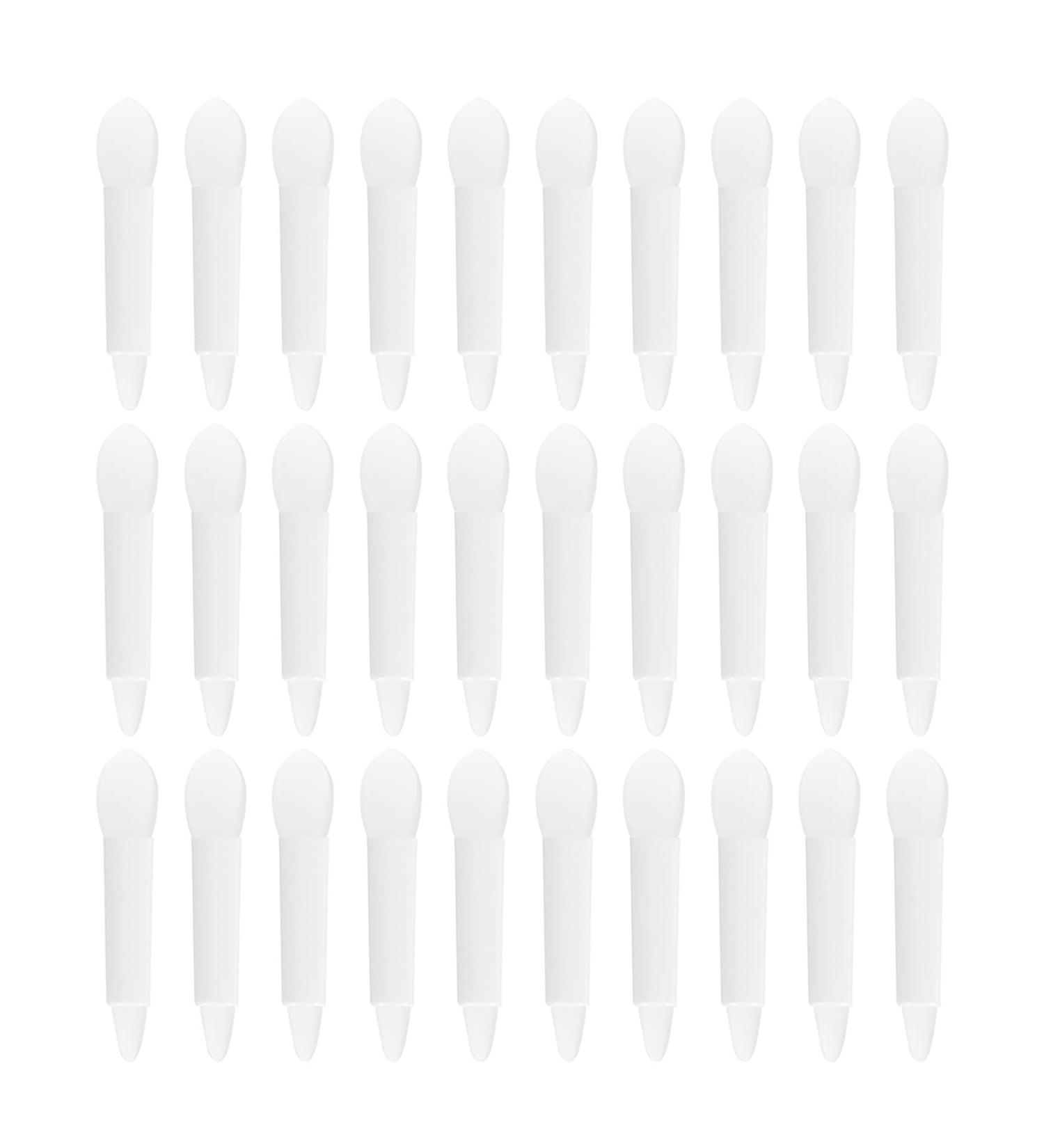 Minkissy 30Pcs Lip Brush Set Lipstick Lip Gloss Wands Silicone Lip Scrubber & Lip Balm Applicator White Perfect for Makeup Application & Eyes Cream International Shipping Available - Buy Online on GoSupps.com