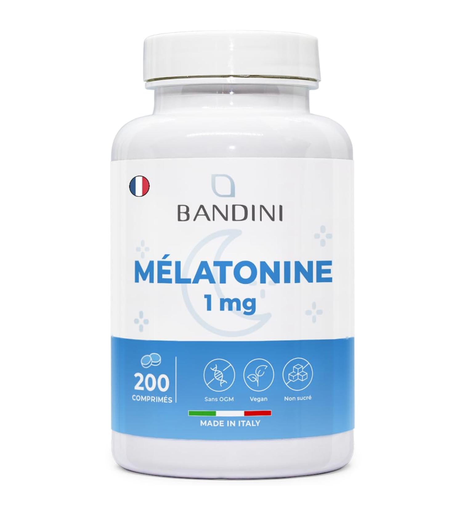 Bandini Melatonin 200 Tablets (approx 7 Months) | 1mg per Micro-tablet Easy to Swallow | Support for Fast Sleep Jet Lag & Better Rest | Pure High Dose Melatonin Supplement Non-GMO - Buy Online on GoSupps.com