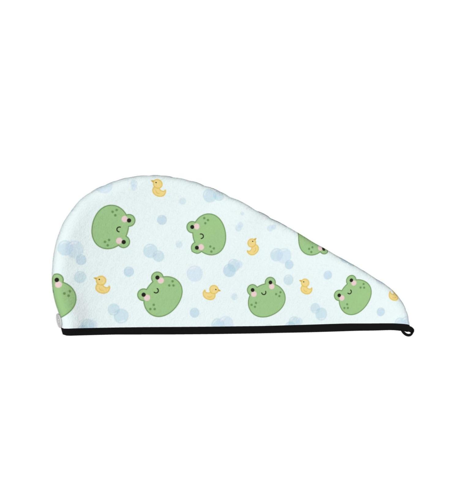 Buy Kawaii Frogs Microfiber Hair Towel - Soft Super Absorbent Quick Dry Hair Wrap for Women | Perfect for Long Curly & Thick Hair - Buy Online on GoSupps.com