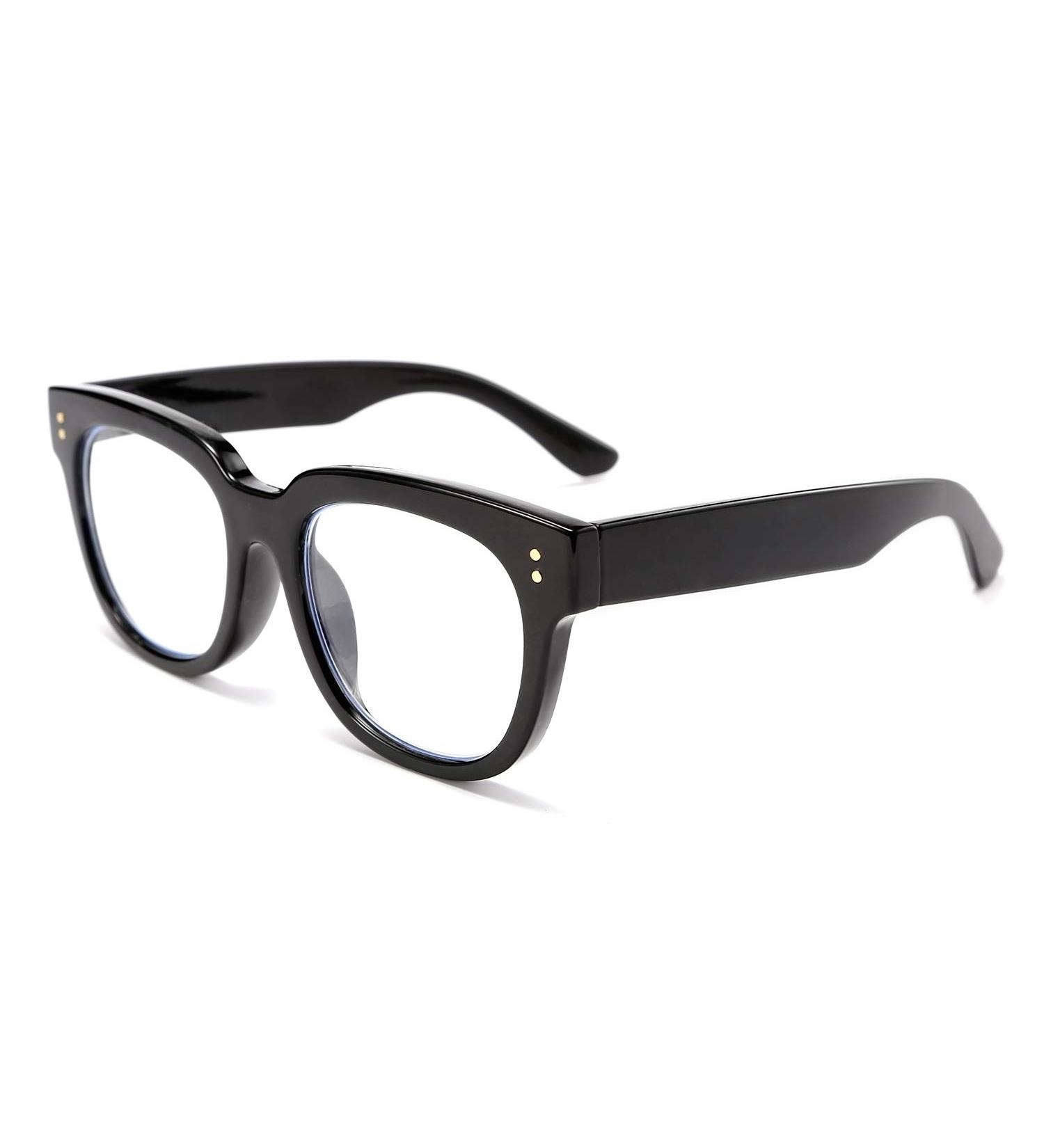 FEISEDY Retro Square Blue Light Blocking Reading Glasses - Thick Frame Anti Glare Digital Eyestrain Reader B2523 Black 1.75x - International Shipping Available - Buy Online on GoSupps.com
