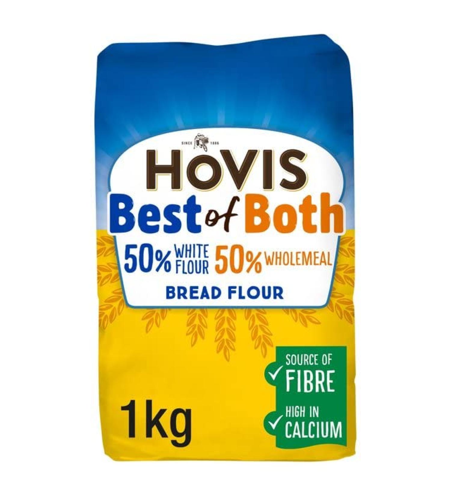 Hovis | Best Of Both Bread Flour 1kg | Best of both 50% white flour 50% wholemeal - Buy Online on GoSupps.com