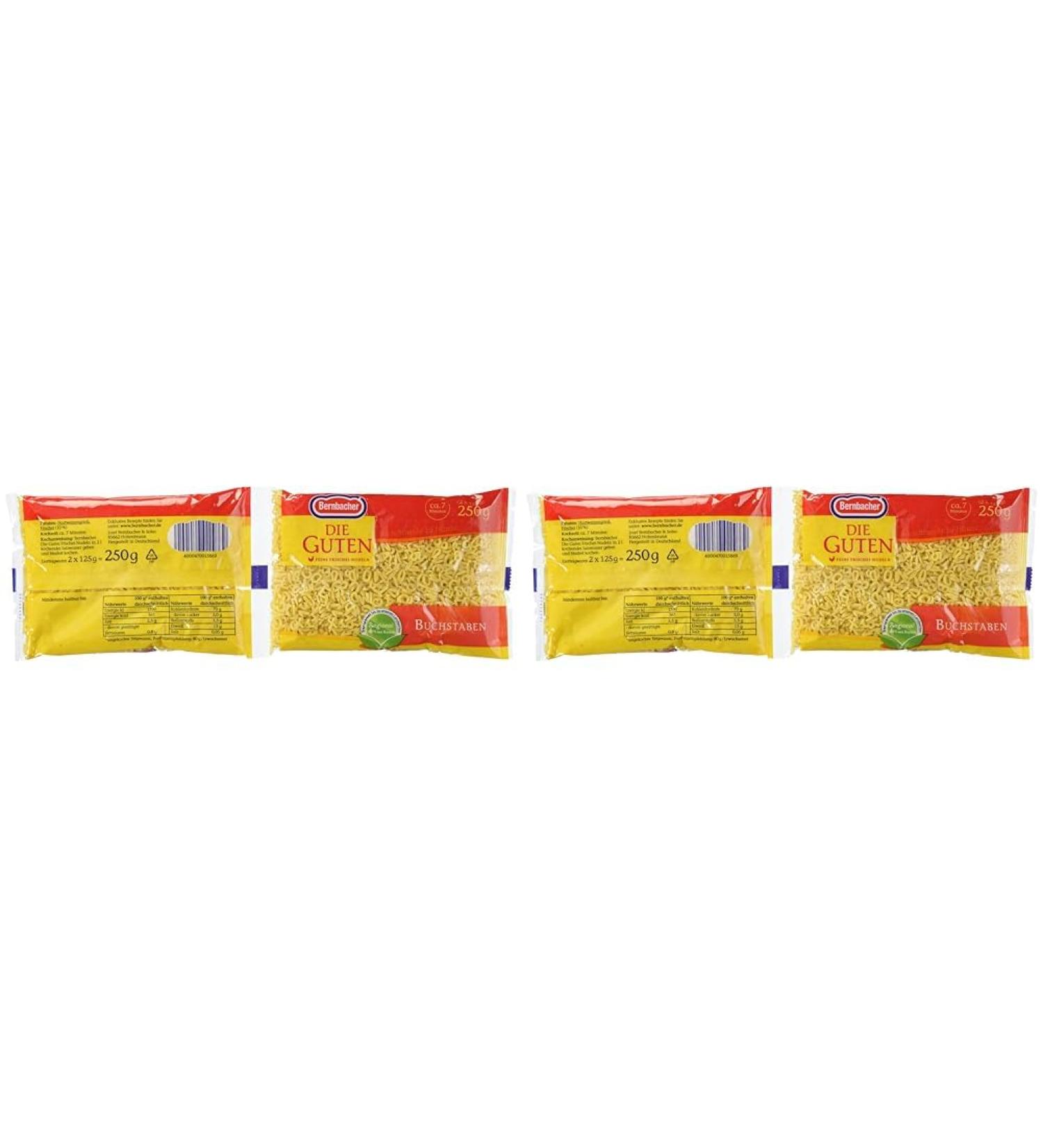 Bernbacher Die Guten 250g Soup Garnishes - Letters (2 x 125 g bags) (Pack of 2) 250 g (Pack of 2)