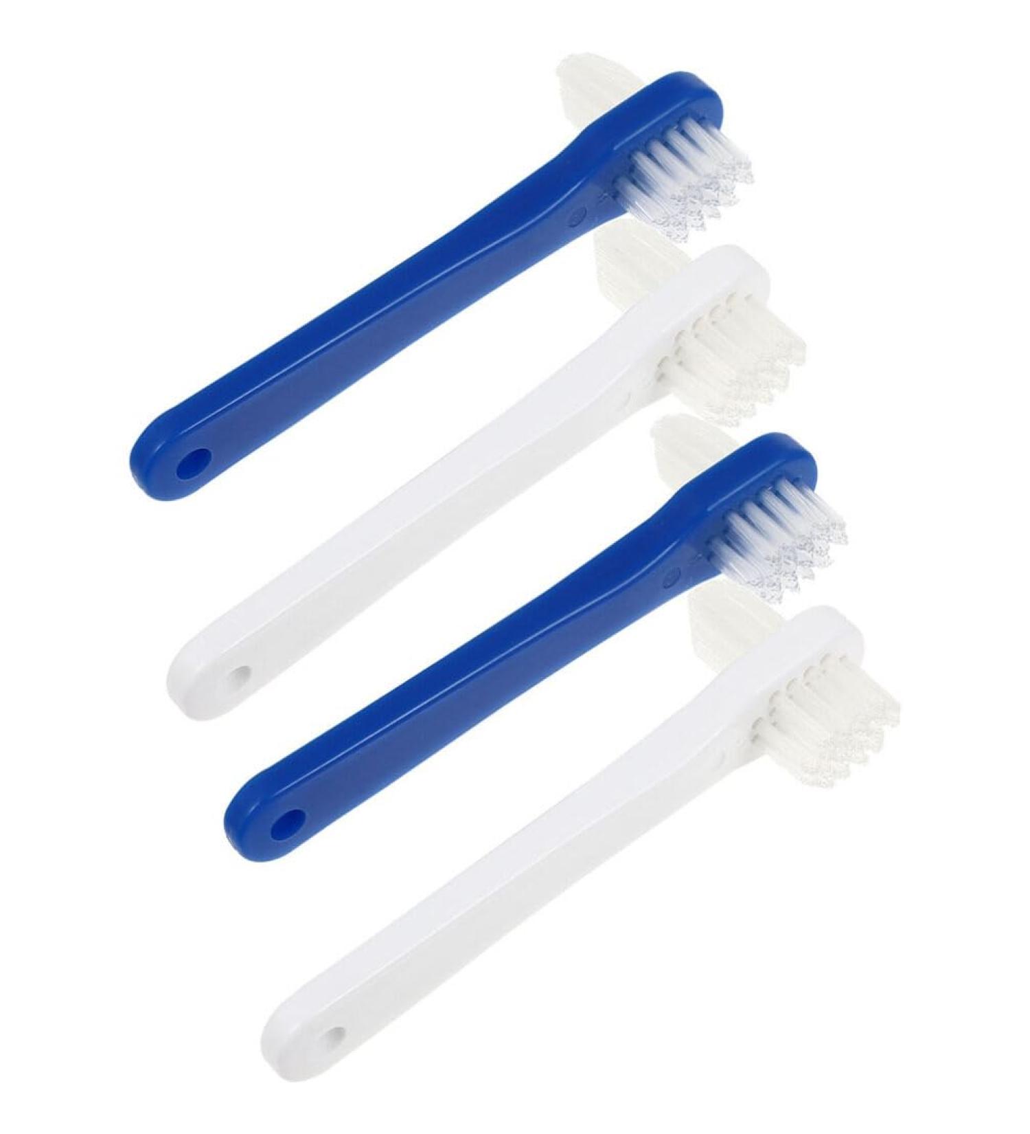 Healeved 16 StK double -headed toothbrush hard toothbrushes for adult prosthesis brush double brush head Partial denture prosthesis prosthesis cleaning brush WISPS care brush simple