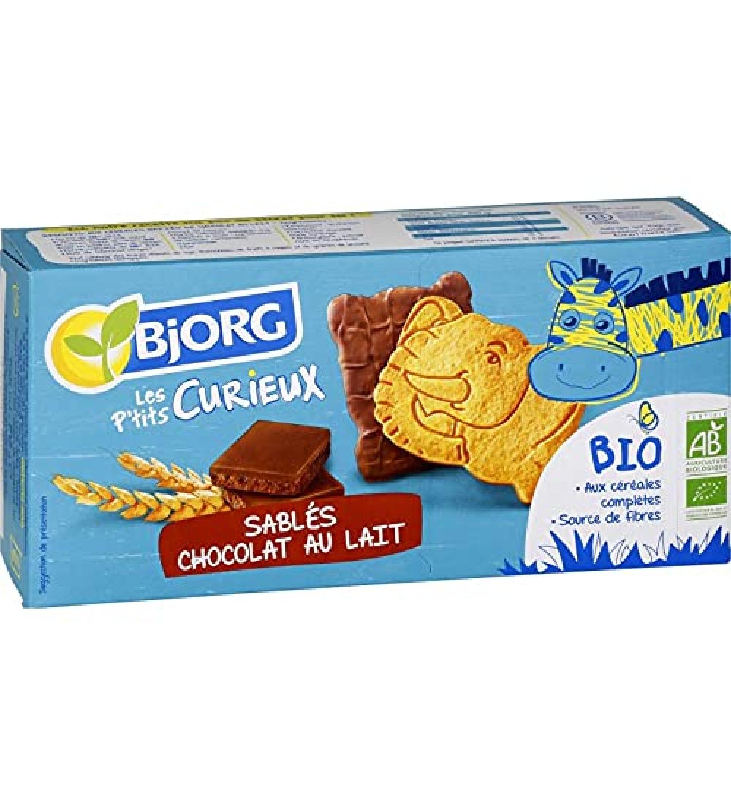  G n rique BJORG - Les PTits Curieux Milk Chocolate Shortbread Cookies - Organic and delicious snack 192g - Pack of 4 - Buy Online on GoSupps.com