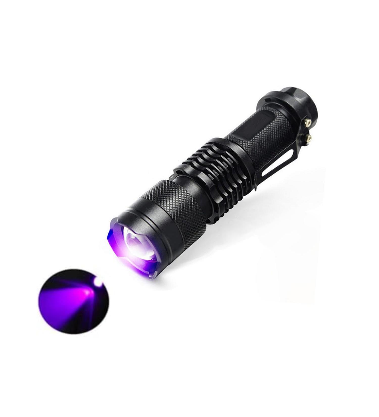LED UV Flashlight - 395nm Black Light Pet Urine & Stain Detector for Clothes Carpets & Rugs - 1 Pack - Buy Online on GoSupps.com