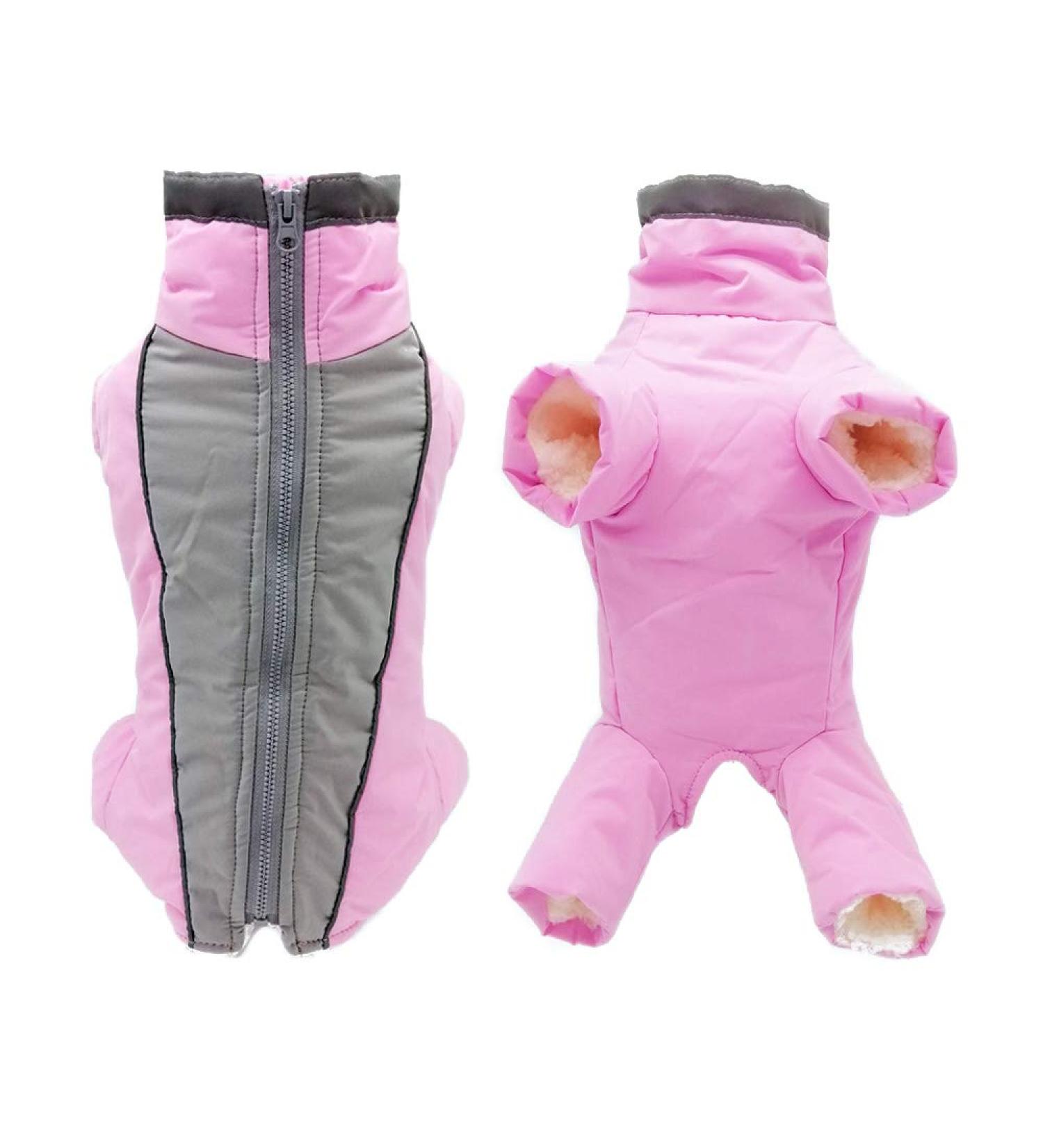 Shop Dog Jacket - Waterproof Fleece Lined Warm Winter Coat for Female Dogs - Pink - Perfect for Autumn & Winter - Buy Online on GoSupps.com