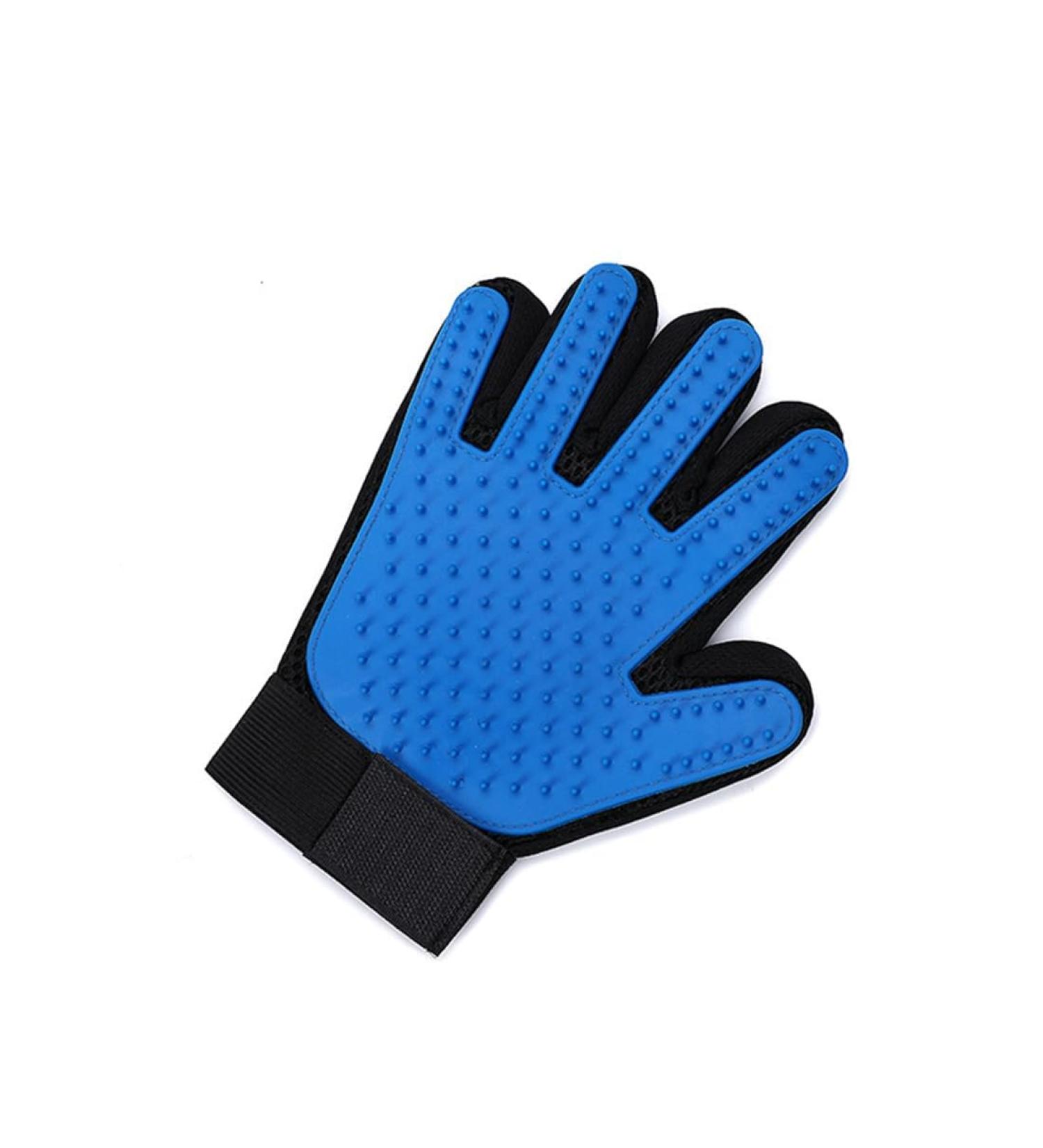 Cat Brush Glove 1 Pack Right Hand Grooming Glove Pet Hair Remover Mitt Pet Brush Glove Cat Grooming Glove Dog Grooming Glove Efficient Massage Glove for Cats & Dogs with Long & Short Fur Blue - Buy Online on GoSupps.com