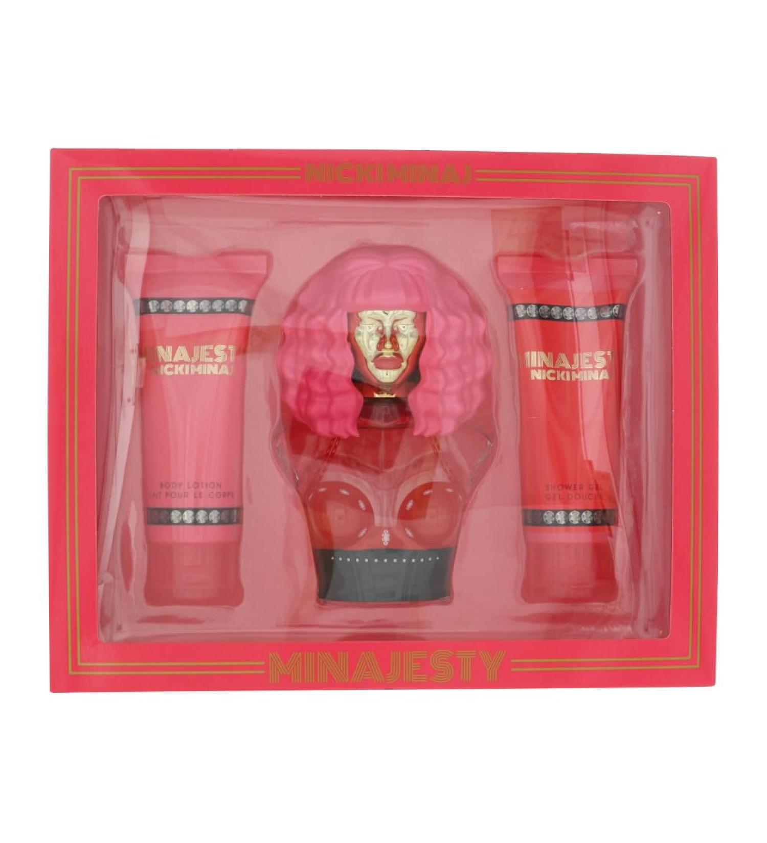 Nicki Minaj Minajesty For Women - 3 Piece Gift Set - 3.4 Oz Eau De Parfum Spray 3.4 Oz Body Lotion 3.4 Oz Bath & Shower Gel