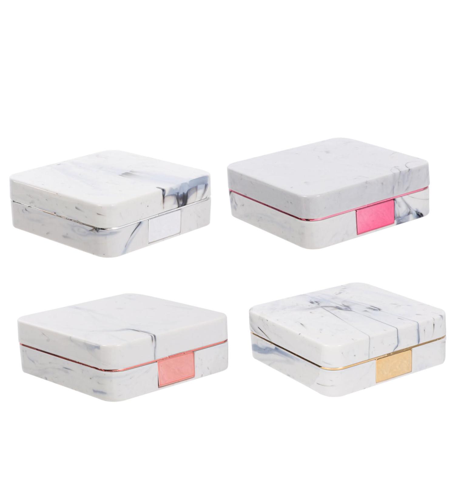 Solustre 8-Piece Marble Effect Glasses Case Set - Durable Hard Case with Mirror Film Lens Holder for Travel & Storage - Buy Online on GoSupps.com