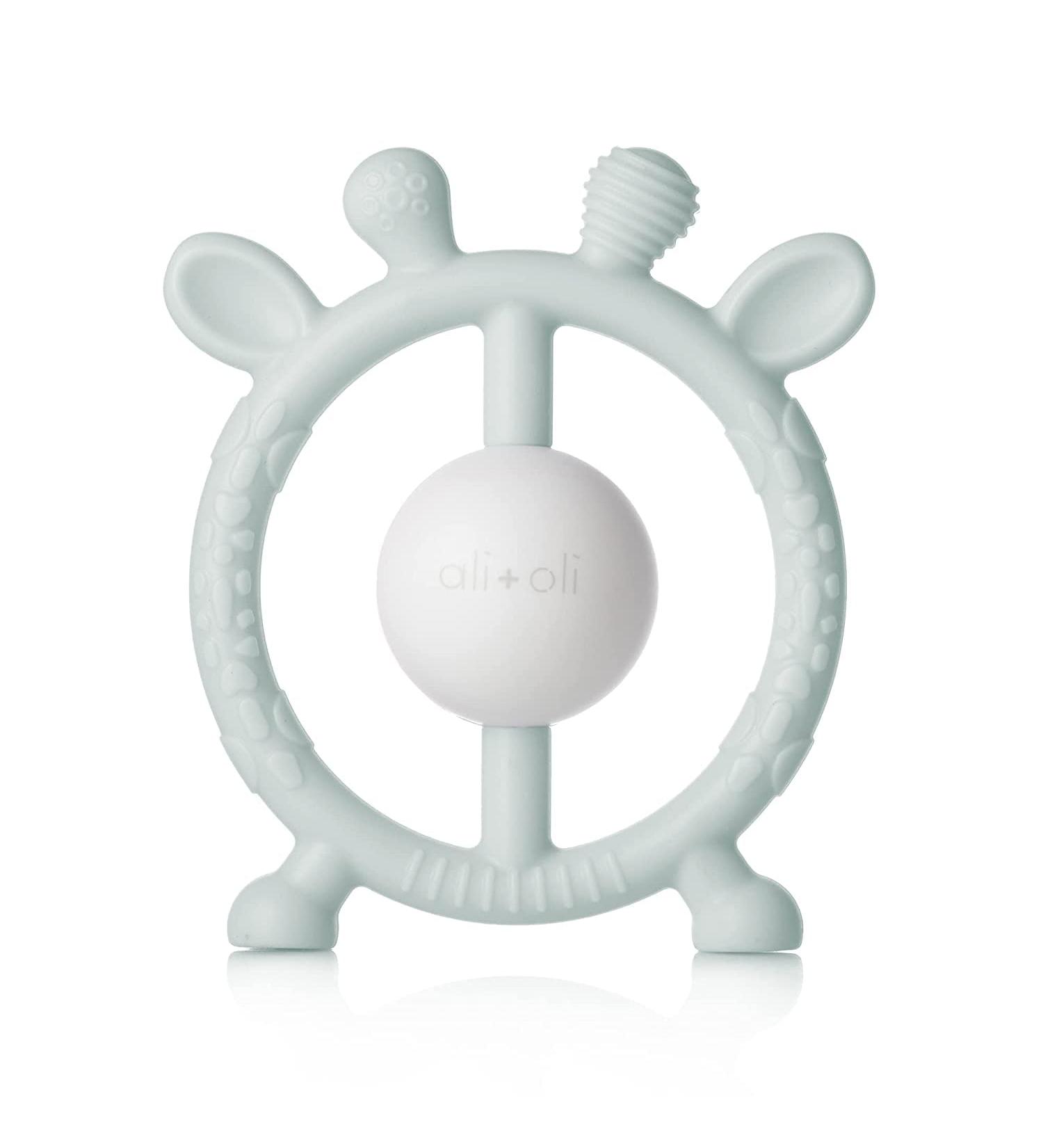Ali+Oli Mist Giraffe Baby Teether & Rattle - BPA Free Silicone Teething Toy for Babies 3+ Months - Buy Online on GoSupps.com