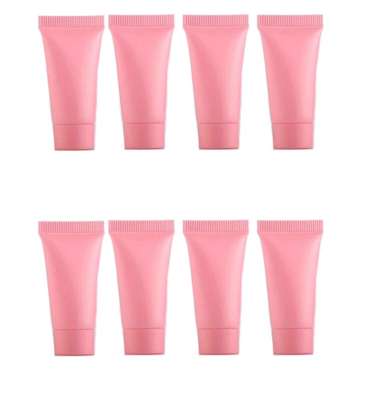 Snadulor 5ml Empty Squeeze Bottles - 50 Pcs Refillable Travel Tubes for Cosmetics & Lotion (Pink) | Best for Shampoo & Facial Cleanser - Buy Online on GoSupps.com