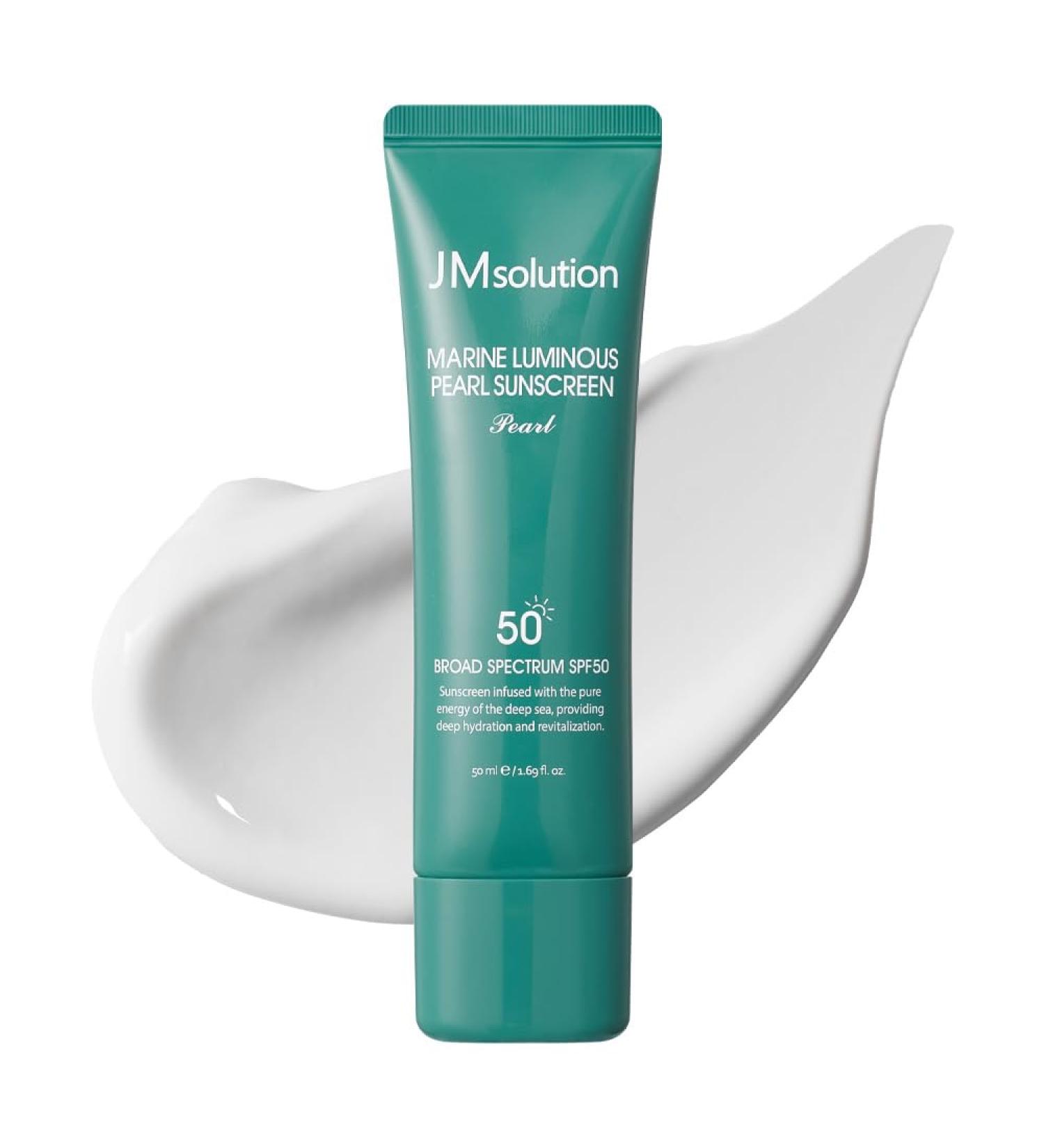 JMsolution Marine Luminous Pearl Sunscreen SPF50 Broad Spectrum UV Protection Moisturizing & Lightweight No White Cast 1.69 fl oz - Buy Online on GoSupps.com