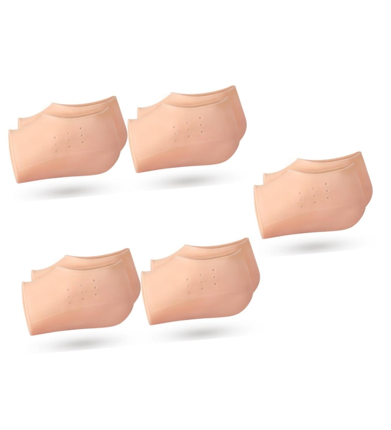 NOLITOY Height Increasing Insoles - 5 Pairs Breathable Heel Socks for Men & Women | Invisible Foot Protection & Comfort - Buy Online on GoSupps.com