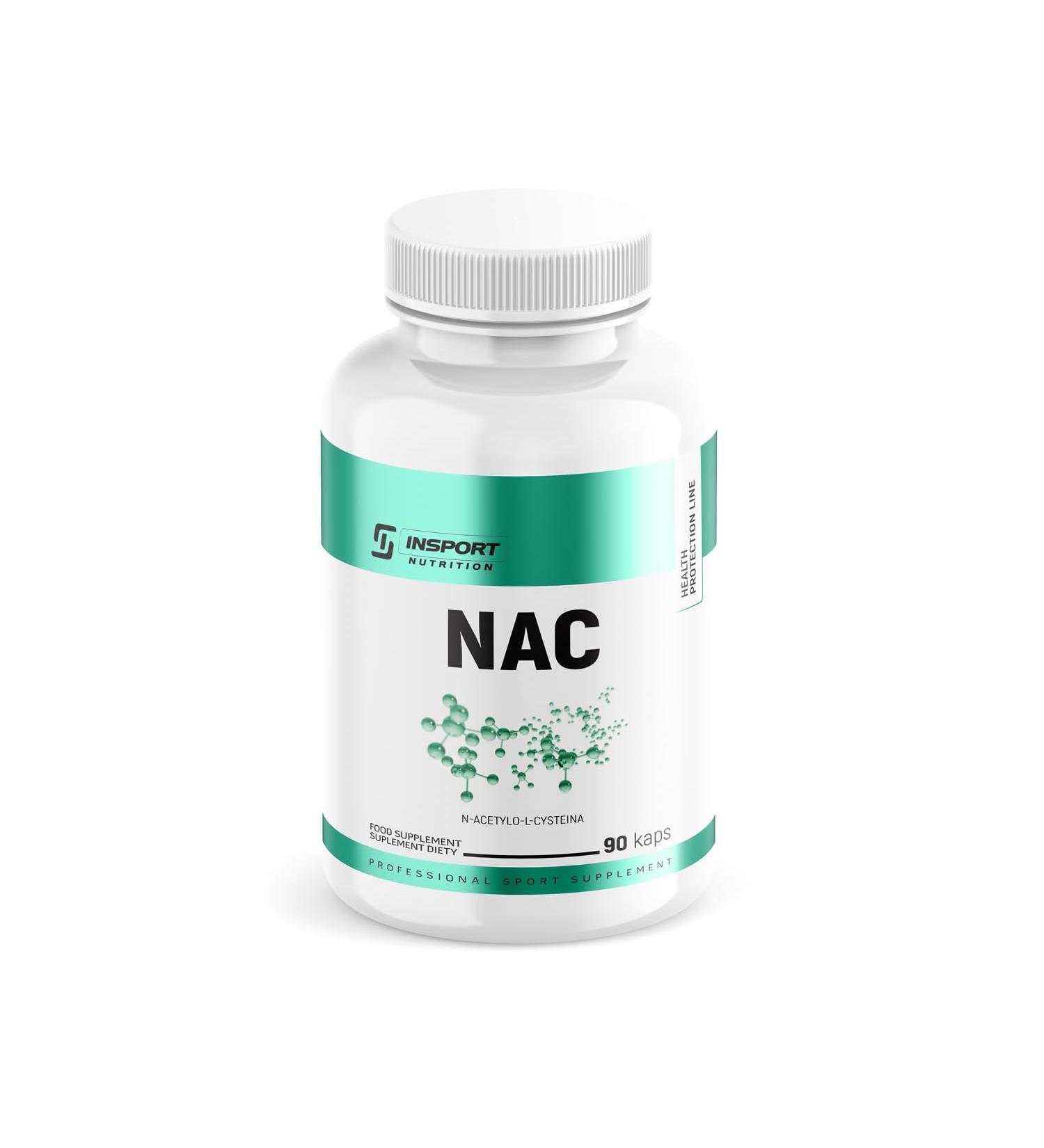 INSPORT Nutrition - NAC (N-AcetylCystein) 600mg - Professional sports supplement - Amino acid - Liver protection - Detoxification - Health protection line - 90 capsules - Buy Online on GoSupps.com
