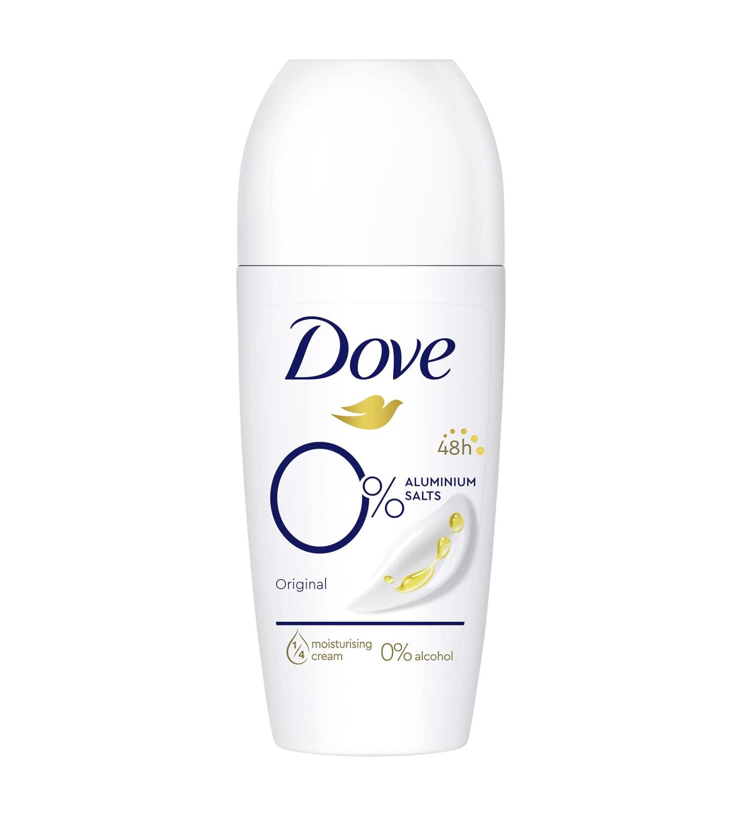  Dove Dove Roll On Advanced Original Deodorant Anti-Perspirant Deodorant Alcohol-Free Formula and Aluminium Salts Protection Up to 48 Hours Deodorant for Men and Women 50 ml - Buy Online on GoSupps.com