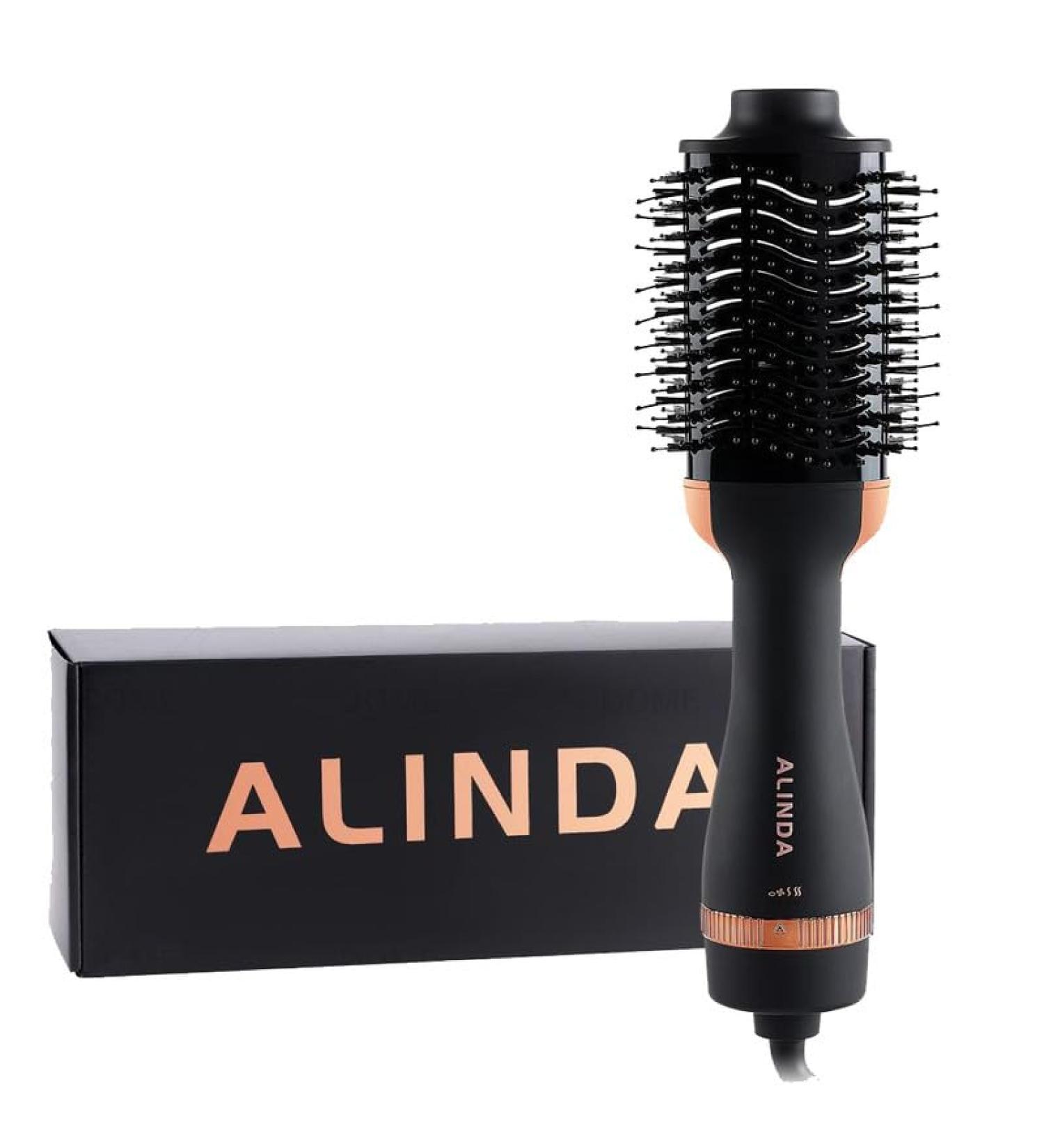 Alinda Hot Air Blow Hair Dryer Brush 2-in-1 Volumizer for Drying & Straightening Perfectly Styled Hair - Buy Online on GoSupps.com