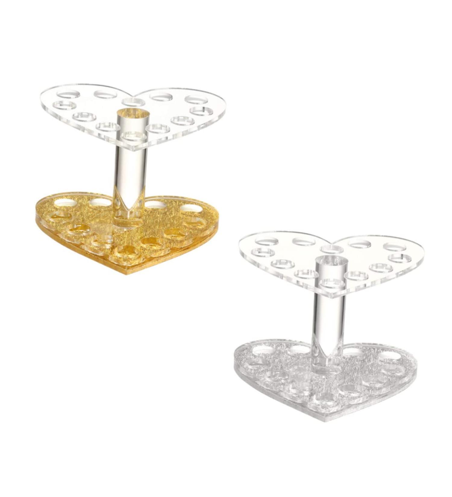 FOMIYES 2pcs Nail Art Heart Pen Holder Desktop Stand Lipstick Holder Para U as Acrilicas Makeup Brush Stand Lip Liner Organizer Eyeliner Rack Eyeliner Stand Makeup Brush Rack Pen - Buy Online on GoSupps.com