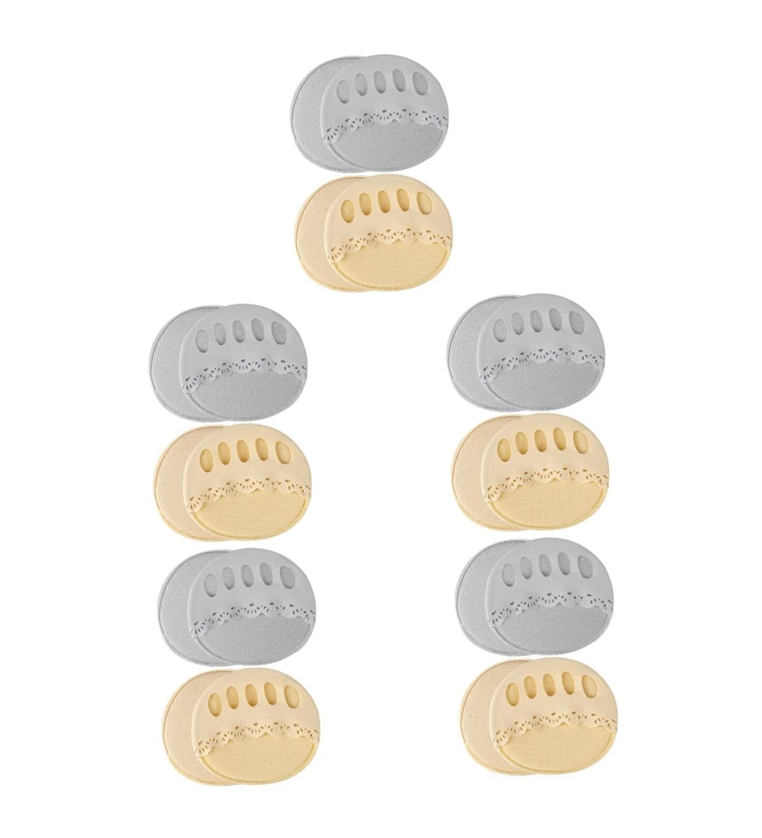 Mobestech 10 Pairs Tabi Socks with Forefoot Pad | Sweat-Absorbing Half Socks & Heel Cushion for Women - Perfect for High Heels & Outdoor Use - Buy Online on GoSupps.com