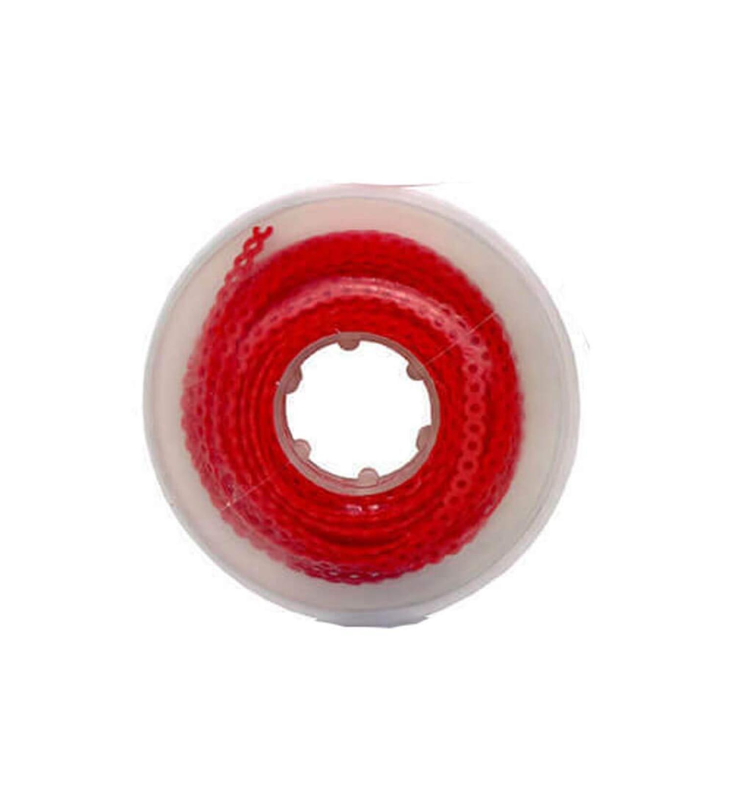 Bomaoer orthodontic elastic chain for braces spool power chain continuous 10 sizes (Red)
