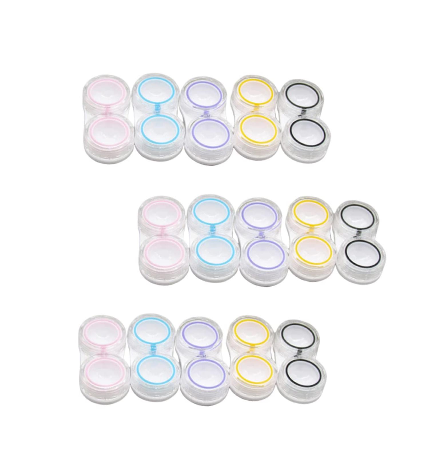 Shop Lurrose 15-Piece Lens Container Set - Travel-Safe Transparent Lens Organizer & Cute Accessories for Contacts - Ideal for International Shipping - Buy Online on GoSupps.com