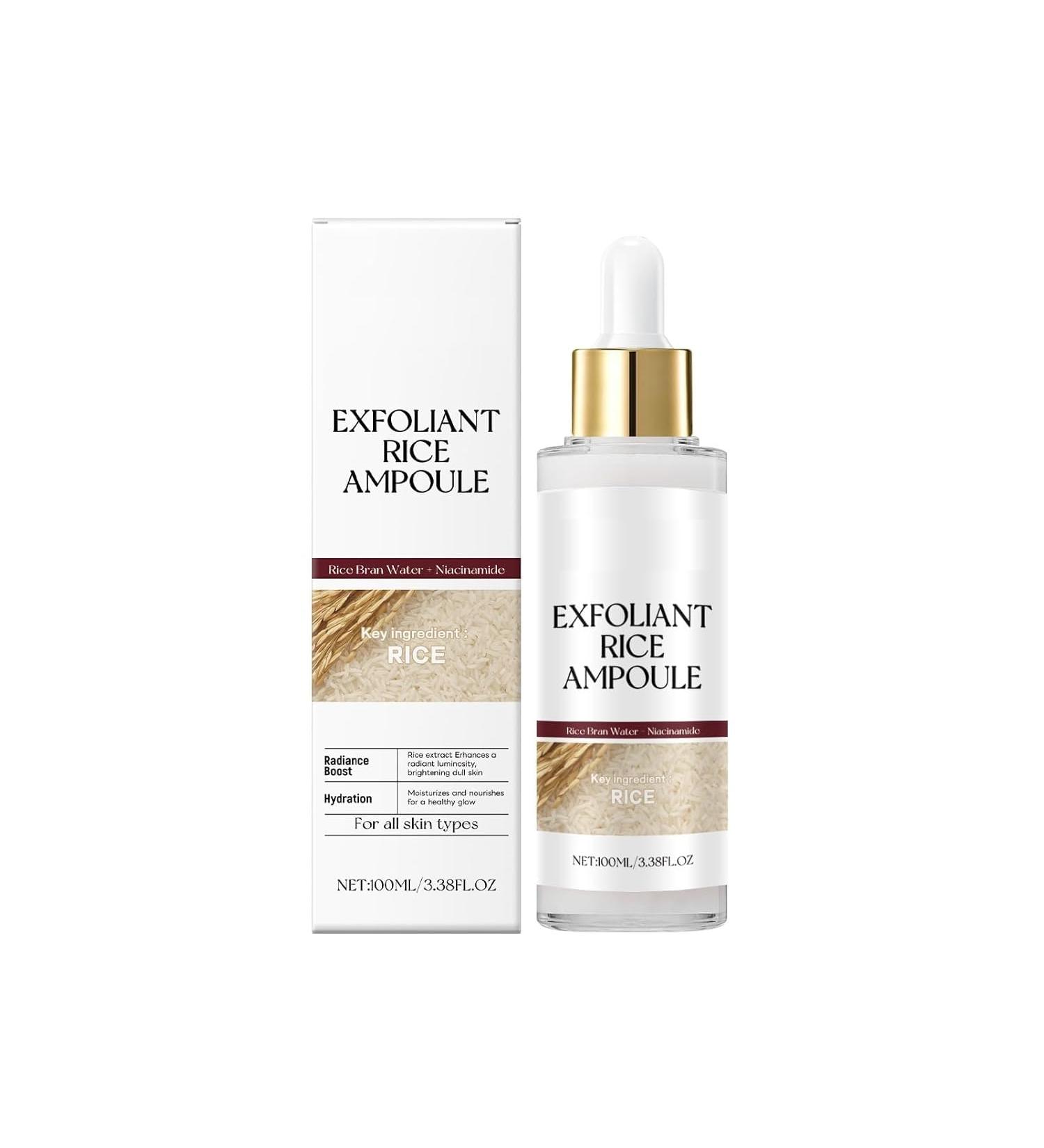 Coffret d'ampoules exfoliantes au riz exfoliant au riz noir et blanc s rum exfoliant doux Peel Shot Glow pour les soins quotidiens de la peau minimiseur de pores pour tous les types de peau. White - Buy Online on GoSupps.com