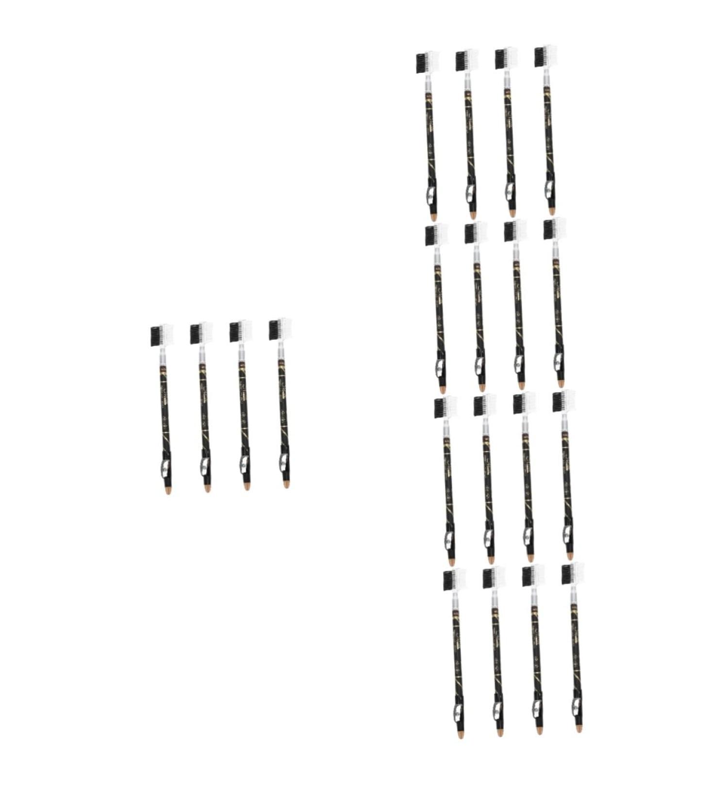Healvian 20 Pcs Two-in-one Eyebrow Pencil Eyebrow Liner Eyebrow Cosmetics Brow Drawing Pens Brown Wooden - Buy Online on GoSupps.com