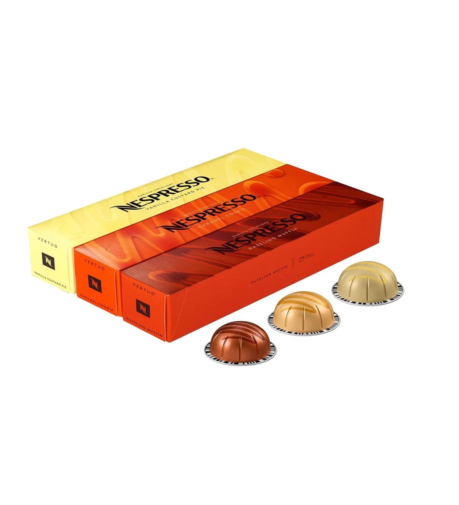 Nespresso Vertuoline flavored range Caramel Vanizio and Hazelilo Total 30 capsules - Buy Online on GoSupps.com