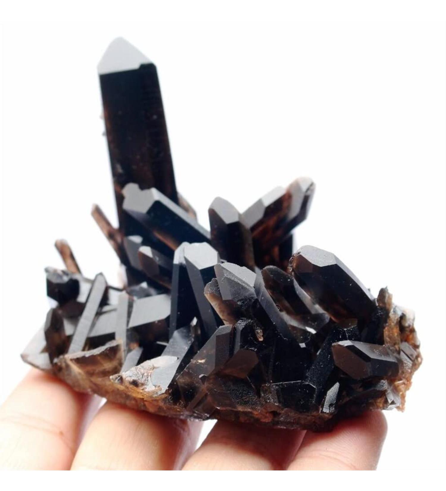 150g Beautiful Natural Clear Black Quartz Crystal Cluster Specimen Crystal Cluster - Buy Online on GoSupps.com