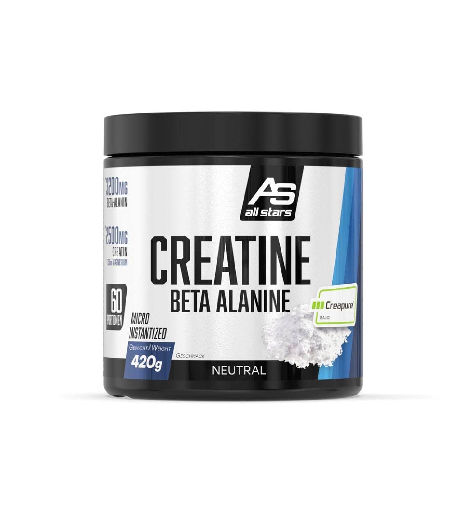 Buy All Stars Creatin Creapure Beta-Alanine 420g | High-Purity Tasteless Creatine Powder with Magnesium | No Preservatives | International Shipping - Buy Online on GoSupps.com