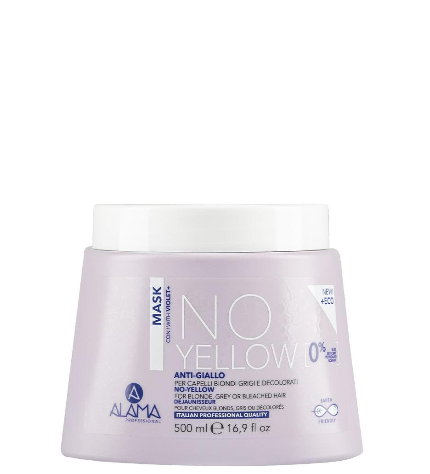 Alama Professional No Yellow Anti-Yellow Mask 500ml | Ideal for Blonde Gray & Decolorized Hair - International Shipping Available - Buy Online on GoSupps.com
