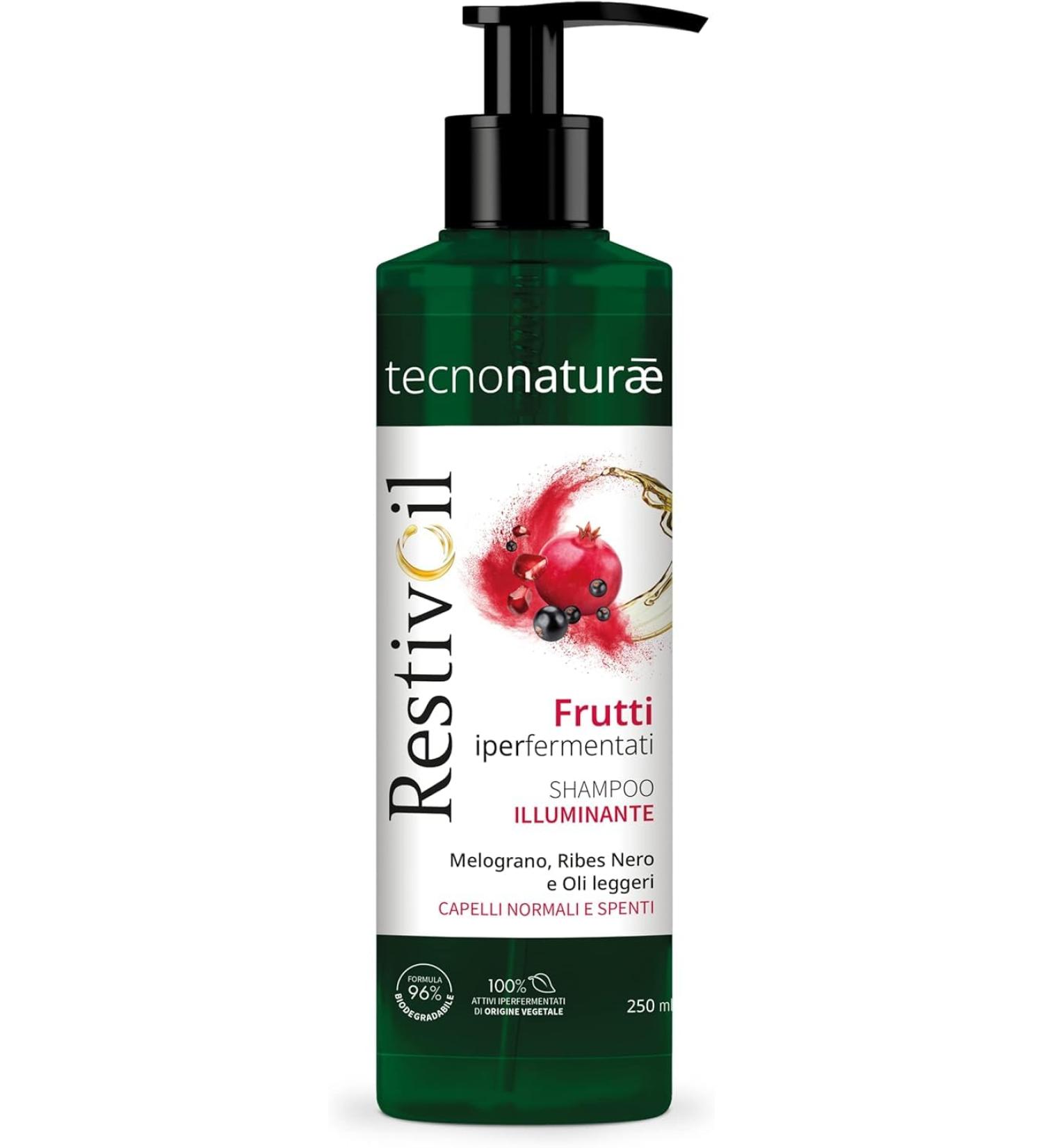 Perrigo Italia Restivoil Tecnonaturae whitening shampoo for normal hair fermented fruits light oils biodegradable 250 ml - Buy Online on GoSupps.com