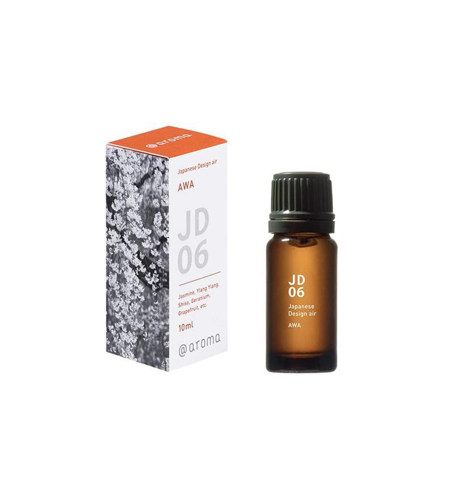 AWA Japanese Design Air Pure Essential Oil with Jasmine Ylang Ylang Shiso Geranium Grapefruit Made in Japan - 10ml