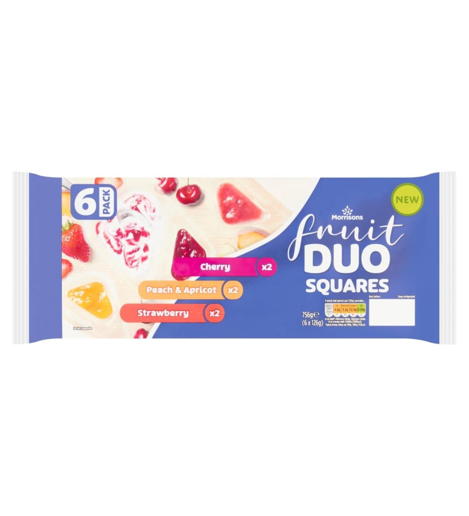 Morrisons Fruit Duo Squares 6 x 126g (756g)