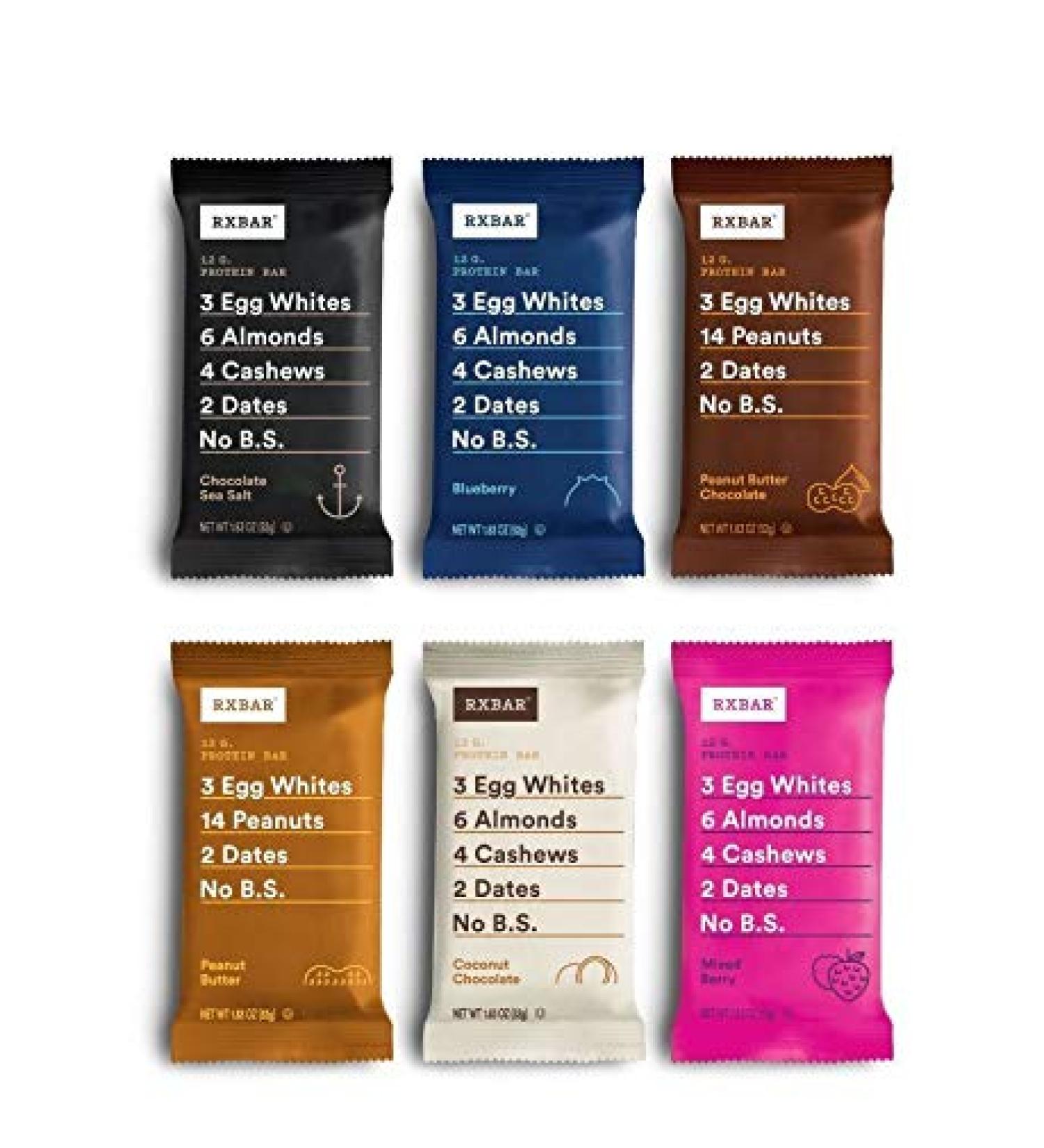 RXBAR Best Seller Variety Pack - 12 Gluten-Free High Protein Bars (1.83 oz each) - Buy Online on GoSupps.com