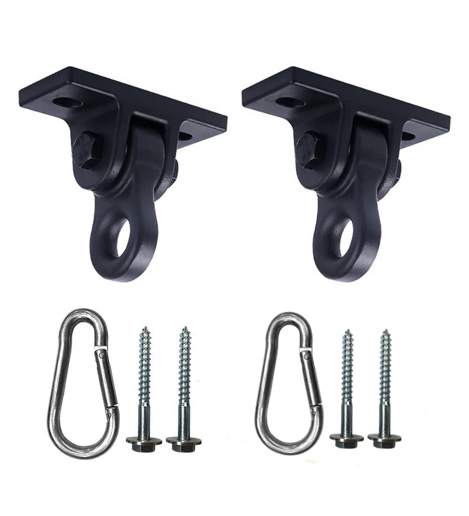 ABUSA Heavy Duty Black Swing Hangers | 5000 lb Capacity | Indoor Outdoor | 2 Pack - Buy Online on GoSupps.com
