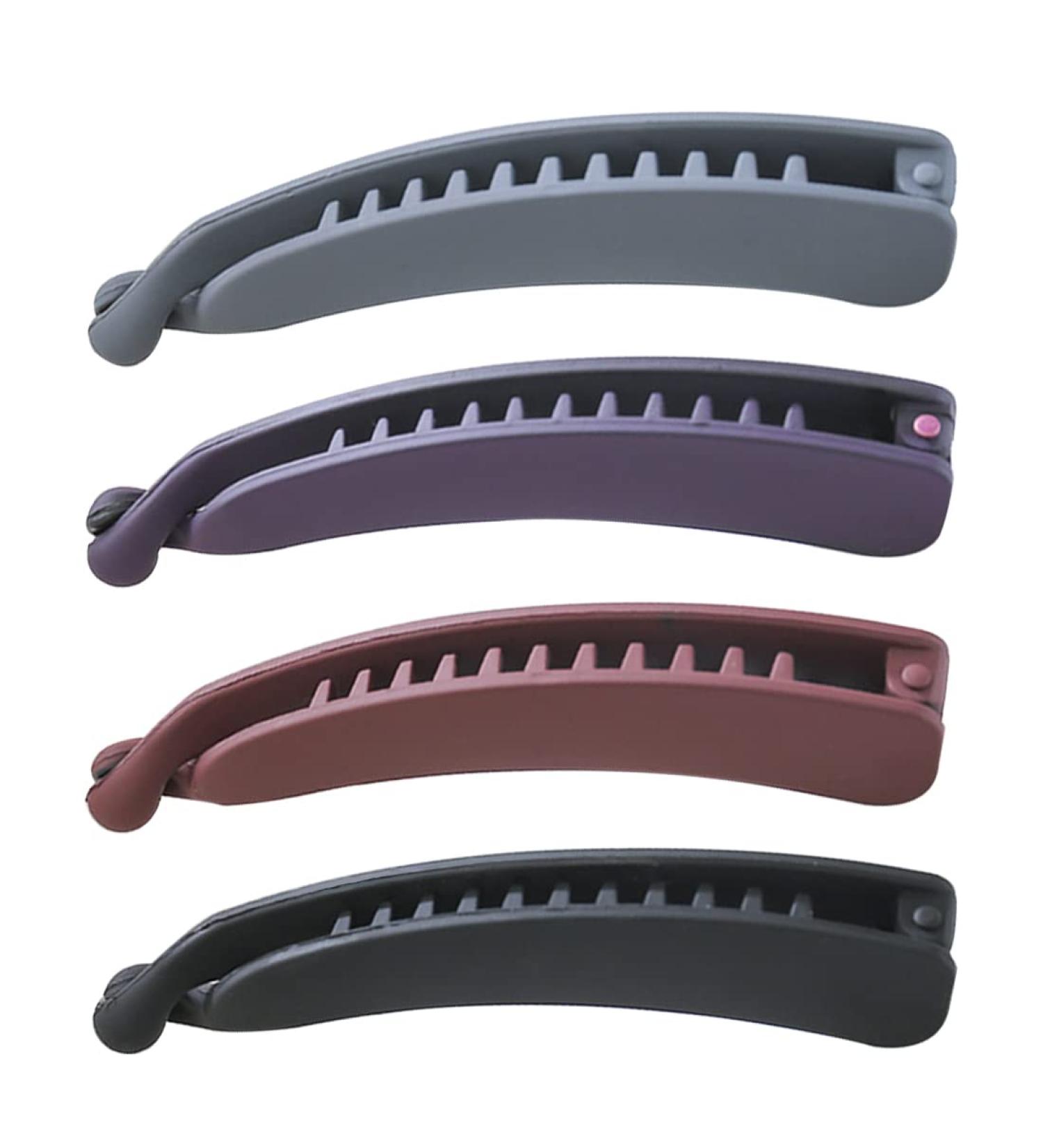 Androxeda 4-Piece Slipproof Banana Hair Clip Set Colorful Women s Ponytail Accessories - Buy Online on GoSupps.com