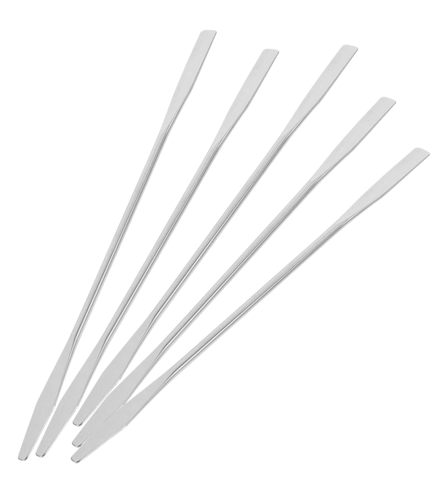 FRCOLOR 5pcs Stainless Steel Makeup Spatula Set - Toning Sticks & Mixing Tools for Cosmetics & Skincare - Double Head Design - International Shipping - Buy Online on GoSupps.com