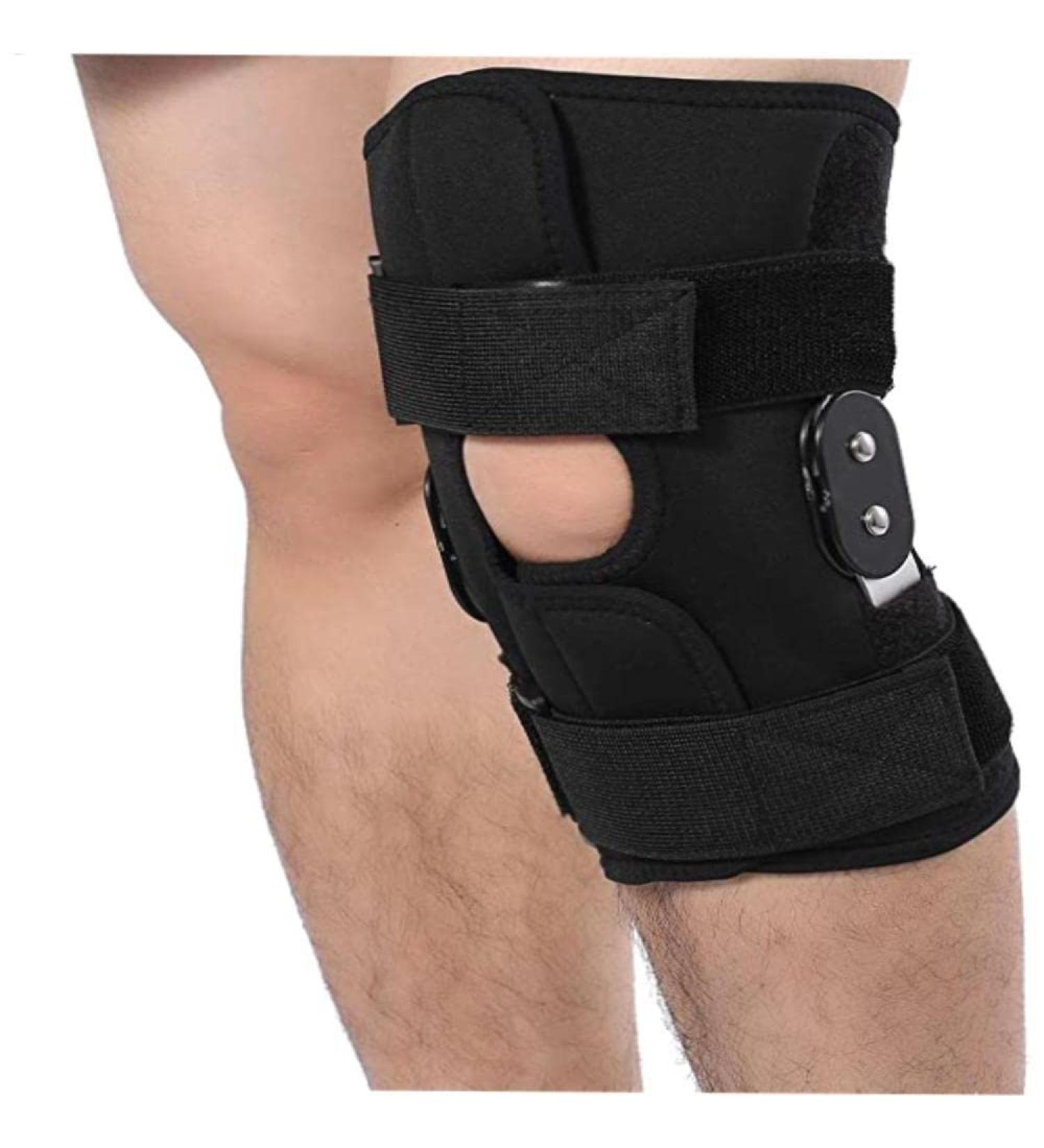 Adjustable Patella Stabilizer Knee Brace - Orthopedic Compression Sleeve with Aluminum Supports for Pain Relief | Sports Knee Support for Men & Women - Buy Online on GoSupps.com