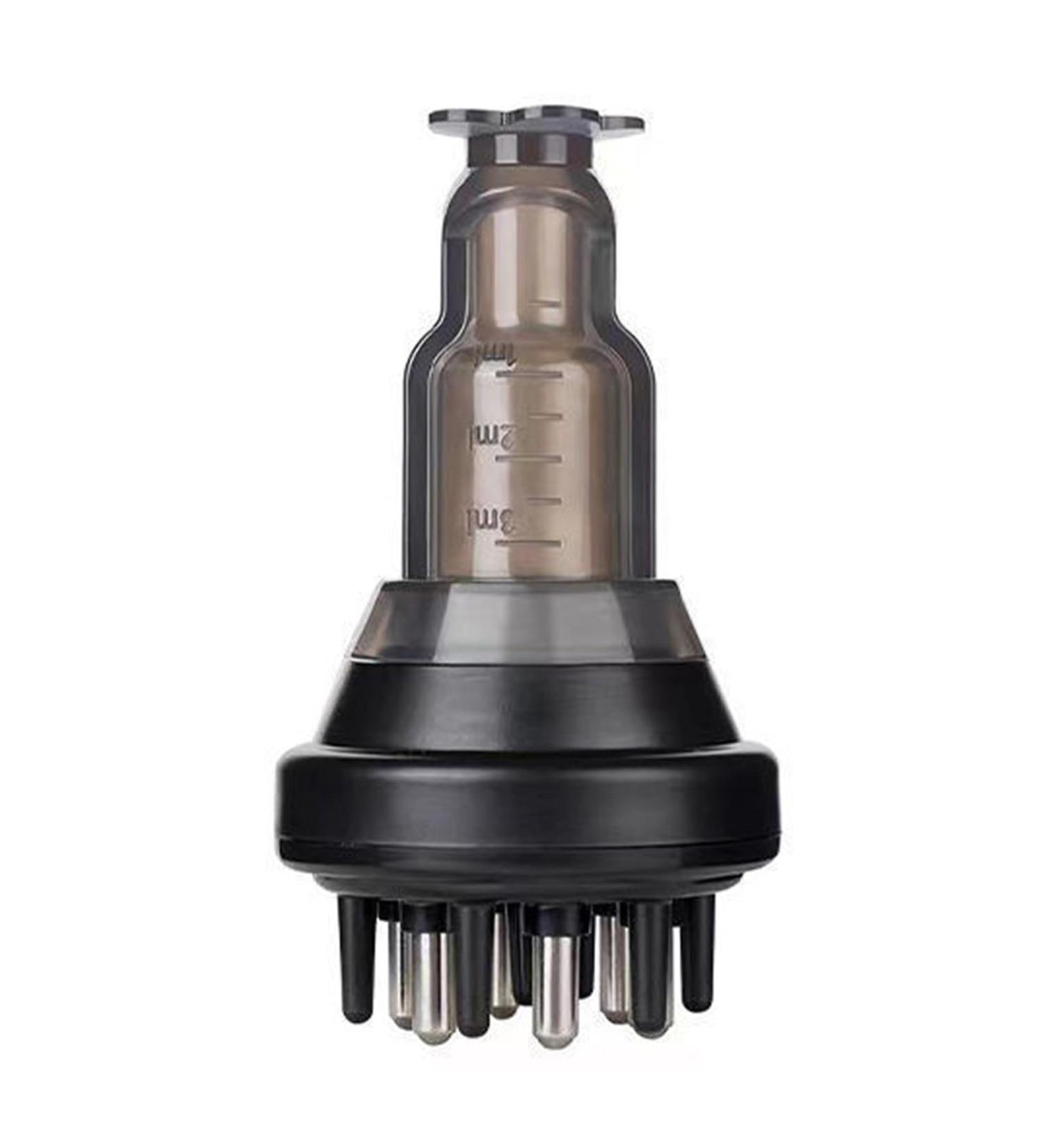 Scalp Massage Device & Hair Oil Applicator for Hair Growth | Essential Oil Brush & Bottle - Black - Buy Online on GoSupps.com