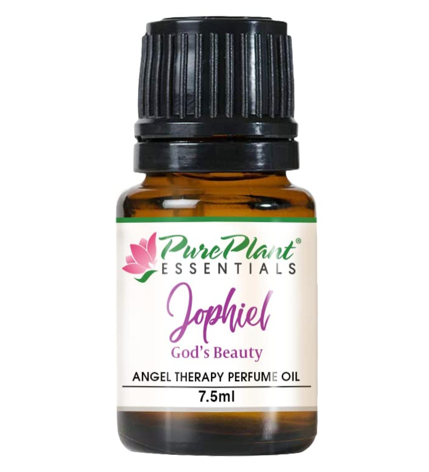 PurePlant Essentials 100% Pure Jophiel Angel Therapy Perfume Oil Organic and Wild Crafted Essential Oils Blend Diluted in Light Coconut Oil - 7.5 ml (1/4 Ounce) - Buy Online on GoSupps.com