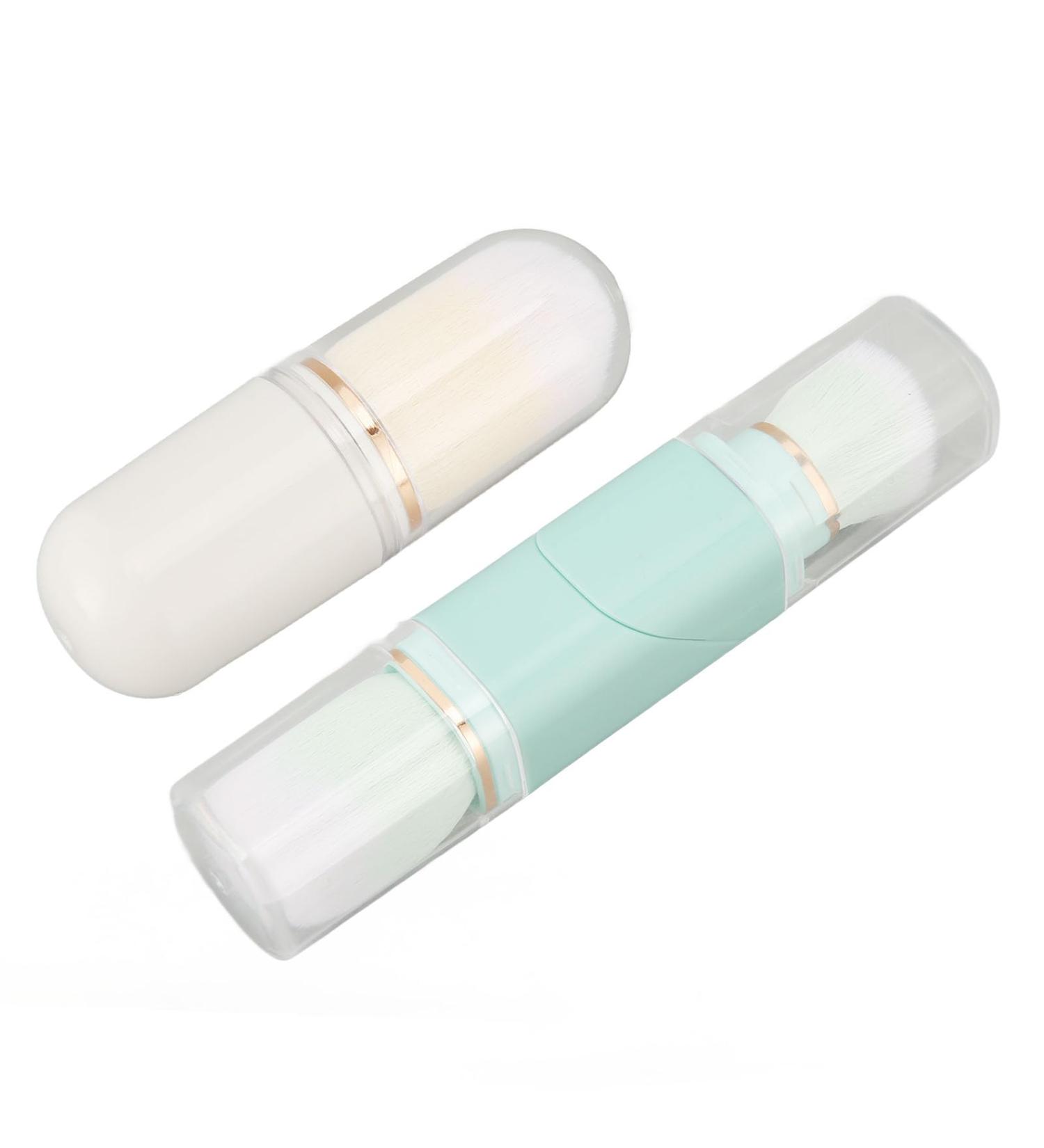 Capsule Makeup Brush Double Ended Powder Brush Travel Size Brush From Multiple Angles with Strong Powder Grabbing Power - Buy Online on GoSupps.com