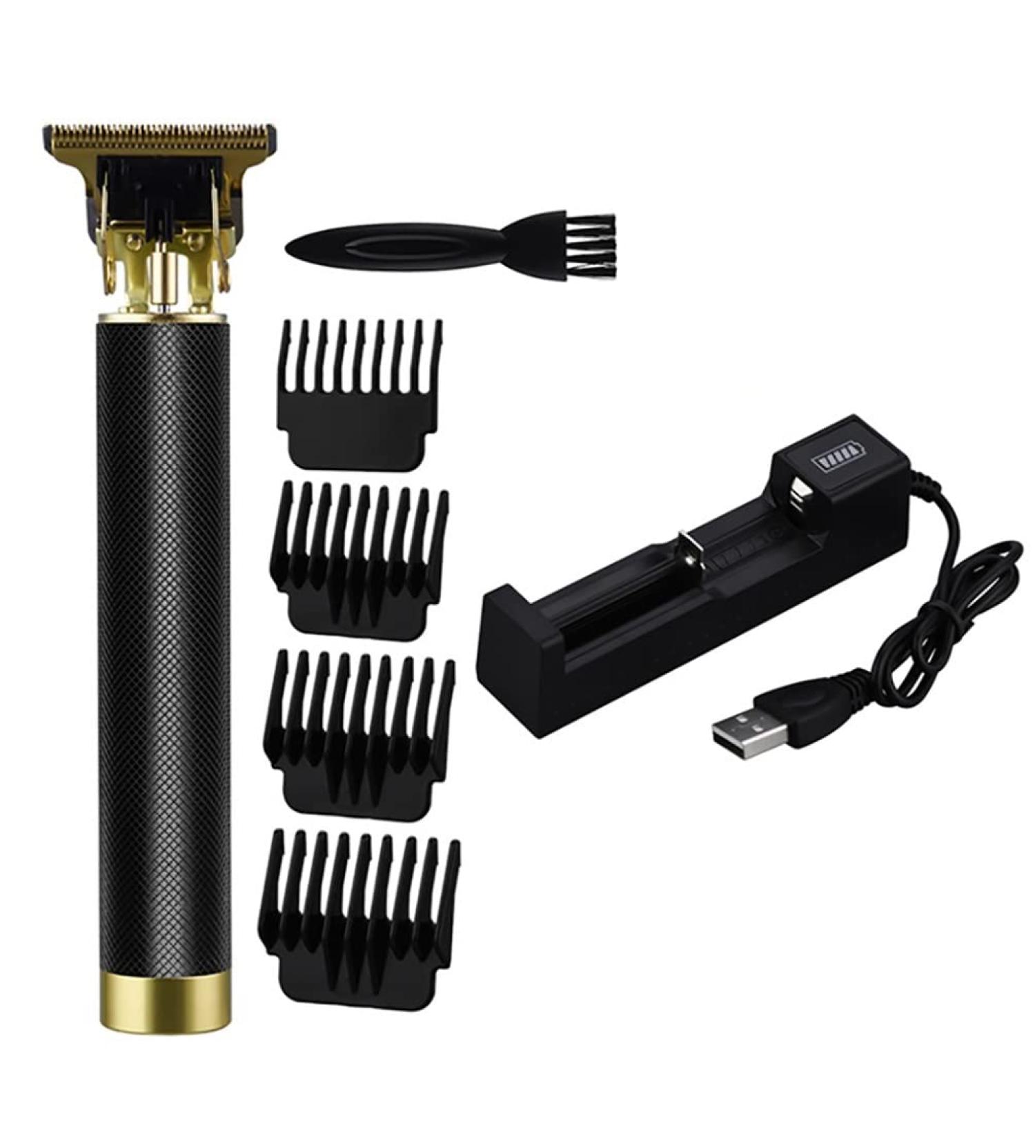 USB Rechargeable Hair Clipper | Professional T-Blade Hair Cutting Tool for Men | Beard Trimmer 0 MM Cutter - Buy Online on GoSupps.com